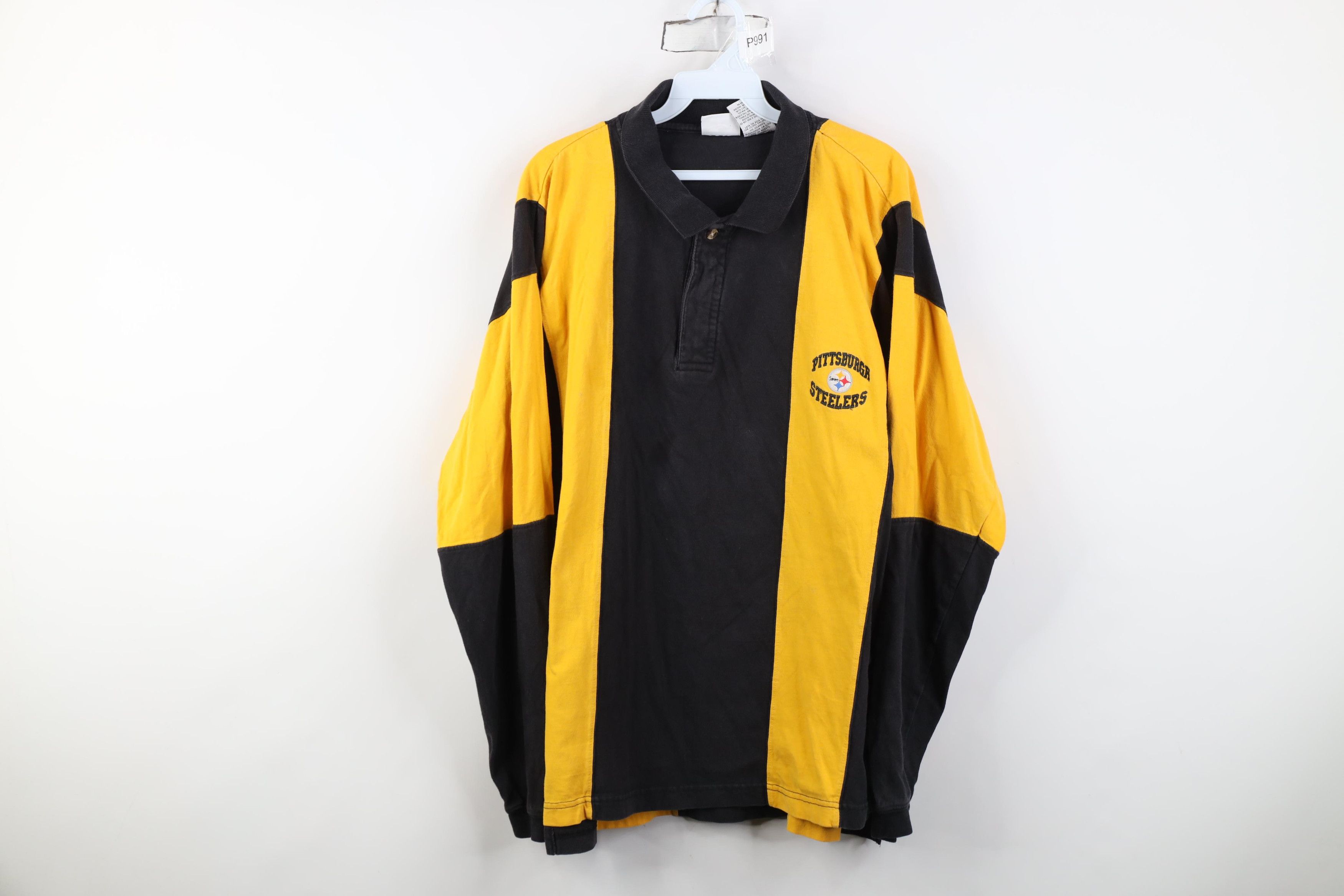 Vintage Vintage Y2K 2000 Pittsburgh Football Long Sleeve Rugby Polo Size US L / EU 52-54 / 3 - 1 Thumbnail