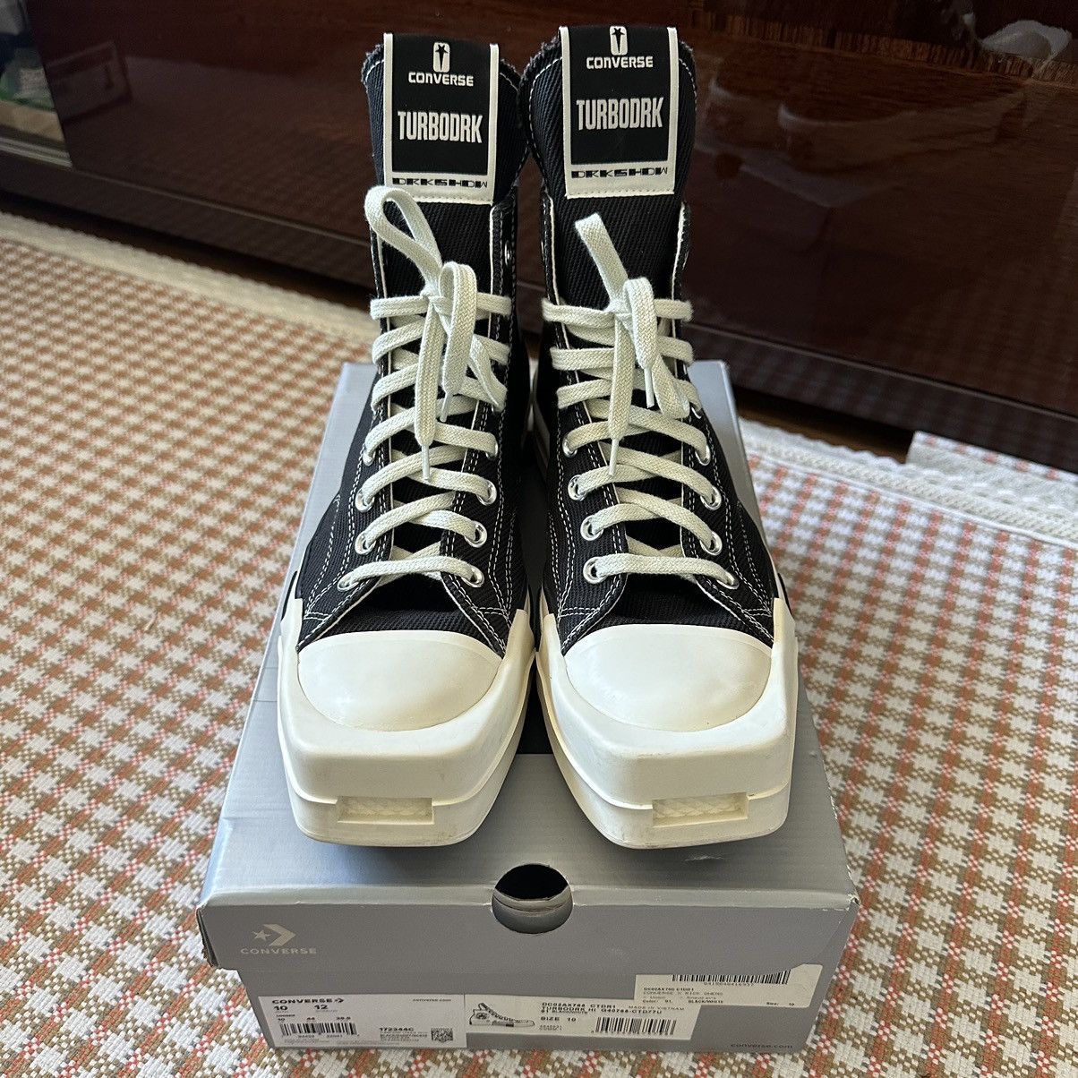 Converse × Rick Owens × Rick Owens Drkshdw Rick Owens DRKSHDW x Converse Tubrodrk Chuck Taylor 70 Hi Size US 10 / EU 43 - 2 Thumbnail