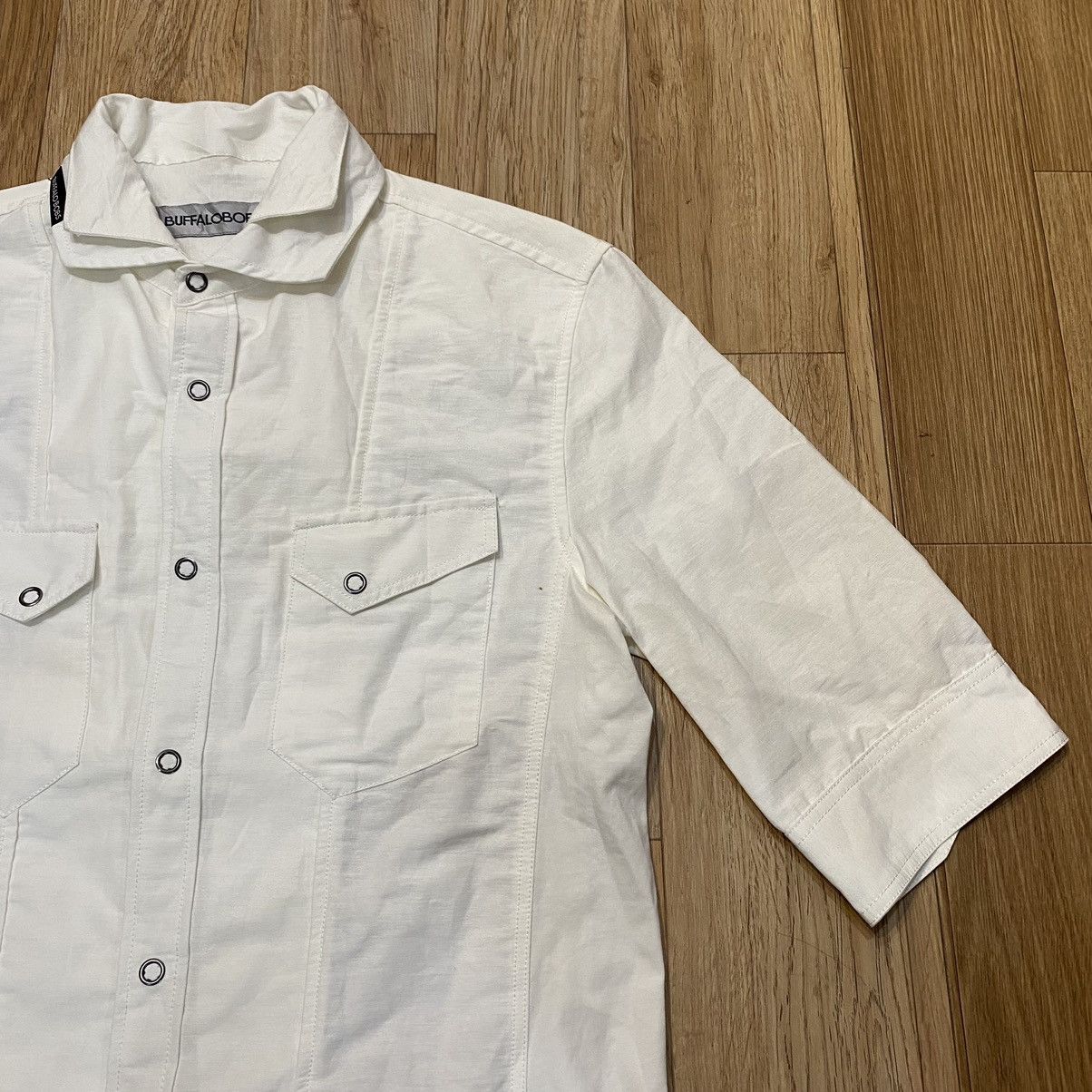 BUFFALO BOBS 2000s Buffalo Bobs - Double Layered Vkei Style White Shirt Size US M / EU 48-50 / 2 - 3 Thumbnail
