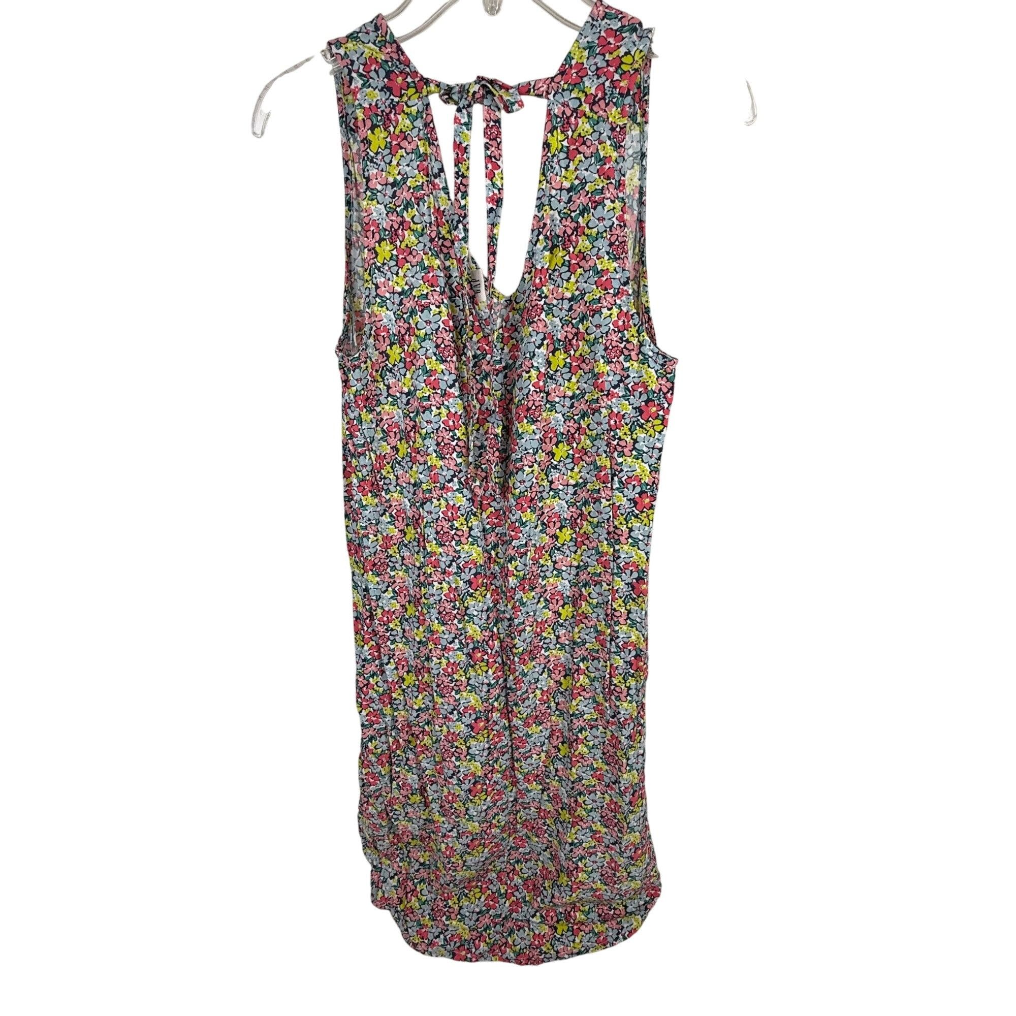 Gap Gap Women's Sleeveless Multicolor Floral Tie-Back V-Neck Shi Size M / US 6-8 / IT 42-44 - 2 Thumbnail