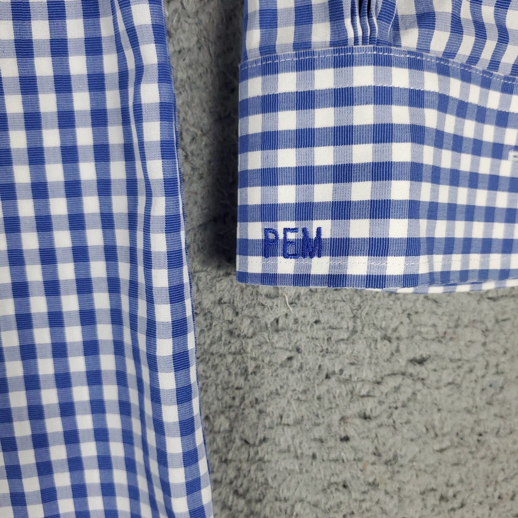 Brooks Brothers Brooks Brothers Shirt Mens 17.5 Blue Plaid Dress Button Up Long Sleeve Size 48R - 3 Thumbnail