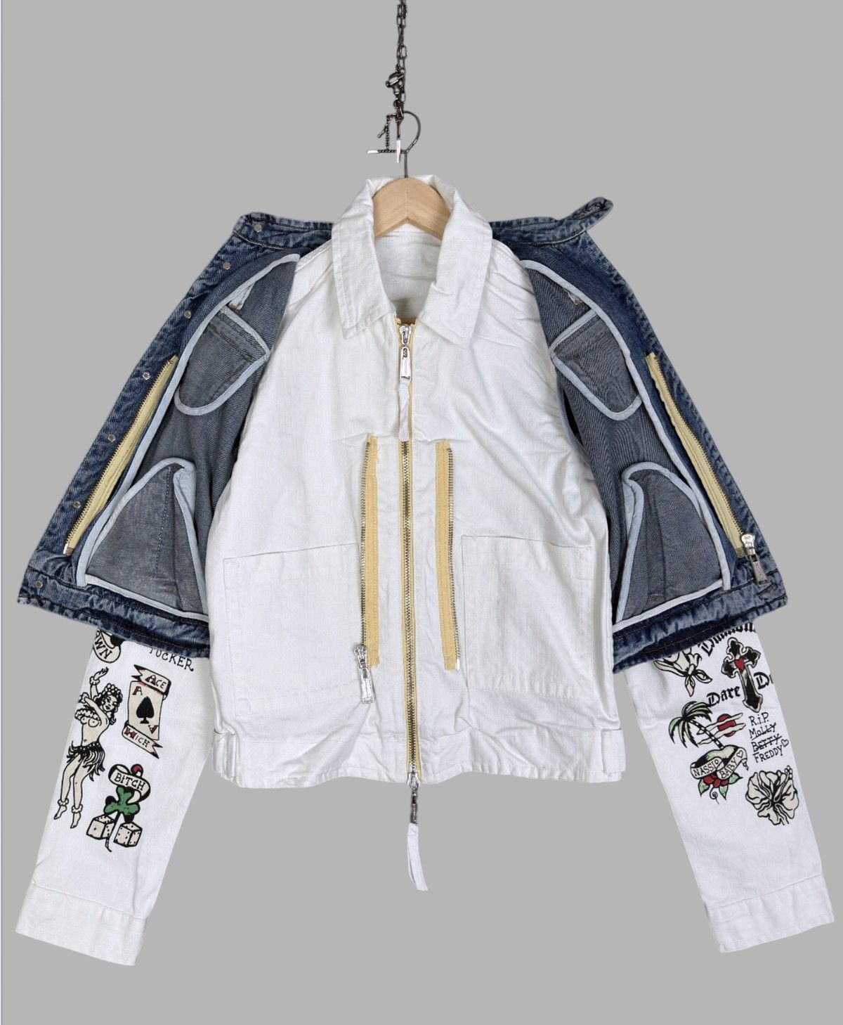 Dsquared2 SS 2005 Dsquared2 3 in 1 Tattoo Denim Jacket. Size US M / EU 48-50 / 2 - 5 Thumbnail