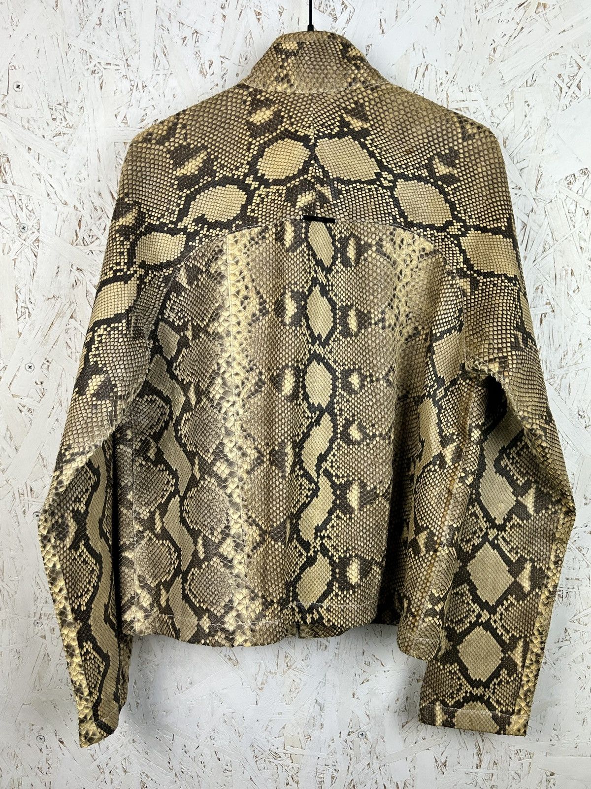 Gucci Tom Ford Gucci 2000 Runway Python Leather Jacket Size 40 Size M / US 6-8 / IT 42-44 - 9 Thumbnail