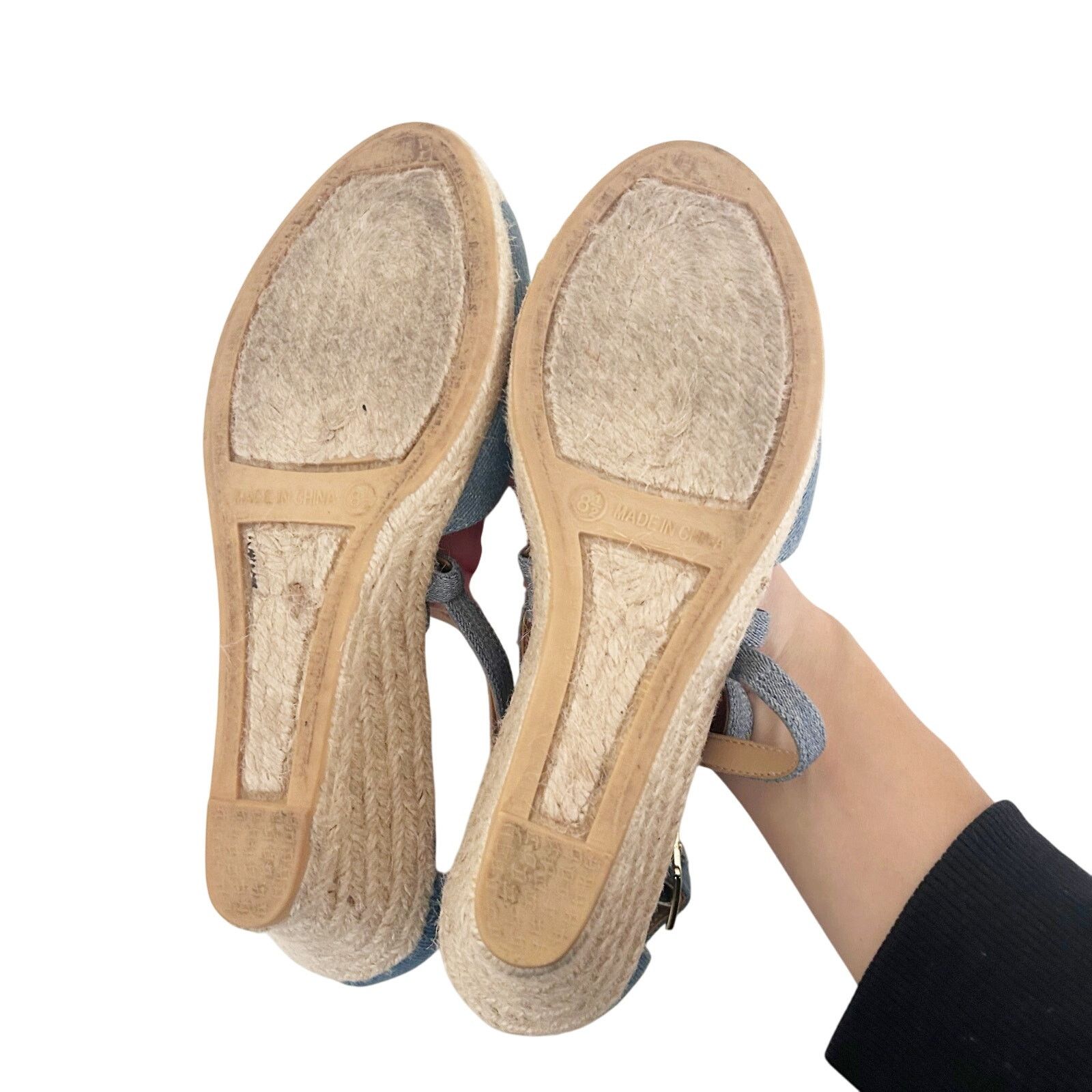 Other Talbots Denim Strappy Espadrille Wedges Sz 8.5 Size US 8.5 / IT 38.5 - 7 Thumbnail
