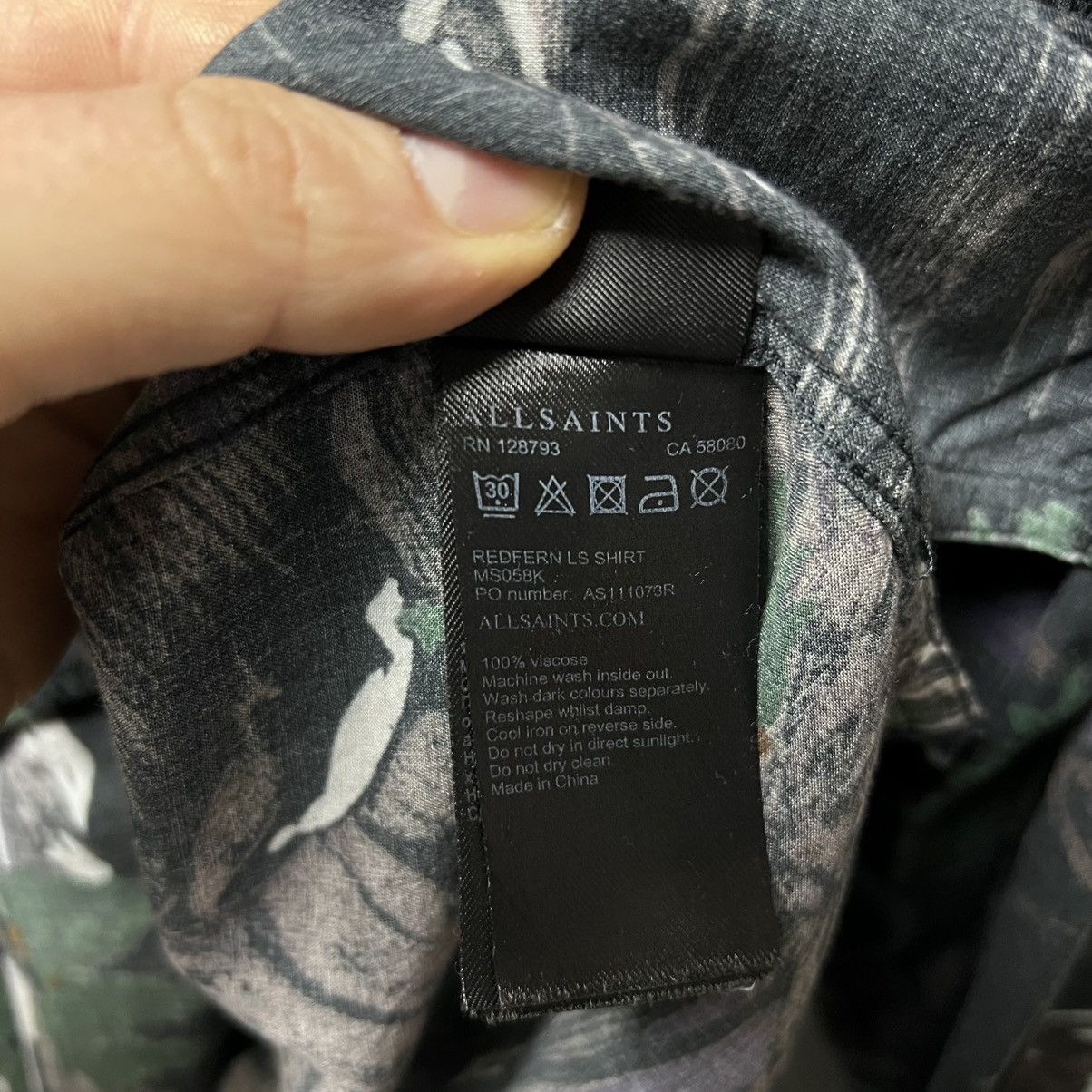 Allsaints Allsaints Redfern Landscape Poplin Shirt Outdoor Long Sleeve Size US L / EU 52-54 / 3 - 16 Thumbnail