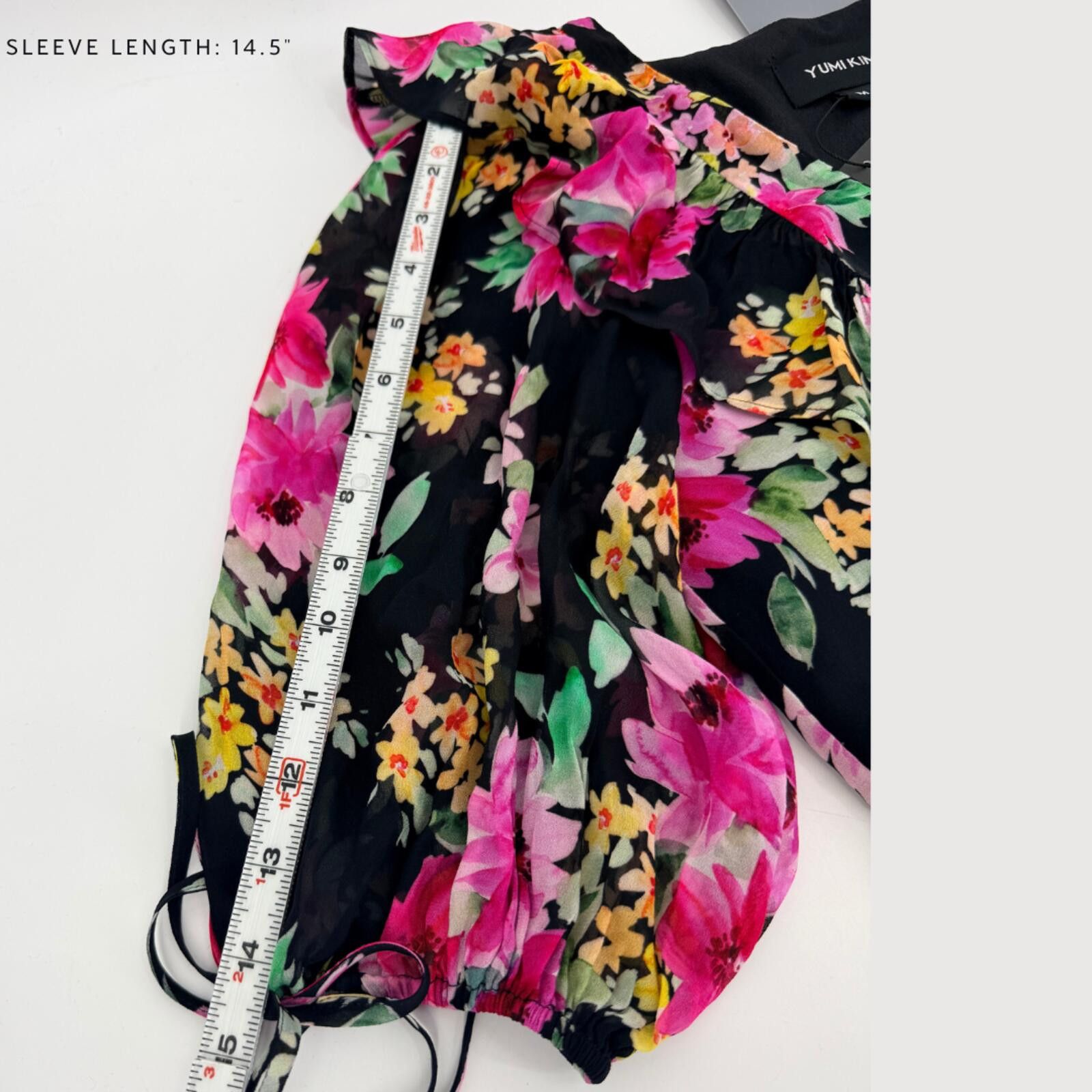 Other Yumi Kim Hailey Floral Mini Dress Black Silk Feel NWT M Size M / US 6-8 / IT 42-44 - 9 Thumbnail