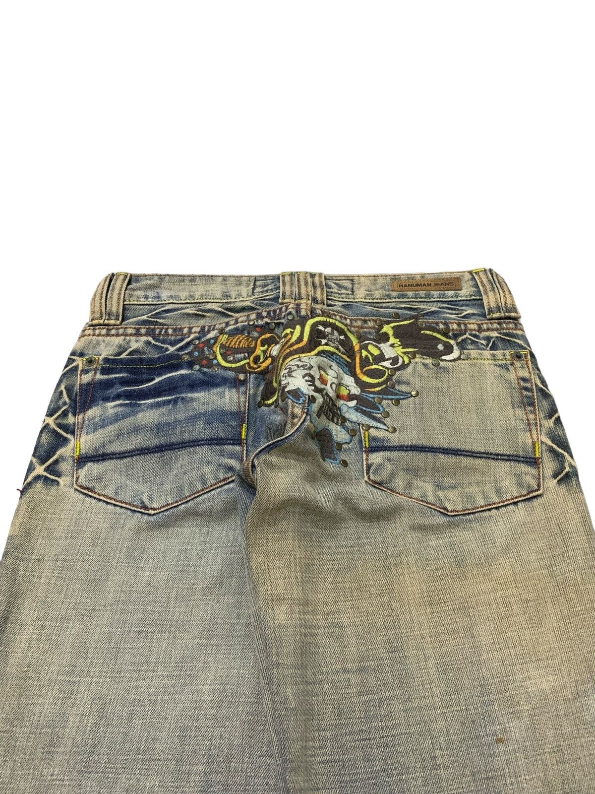 Hanuman Crazy Stud Rusty Mud Wash High Rise Denim Pants