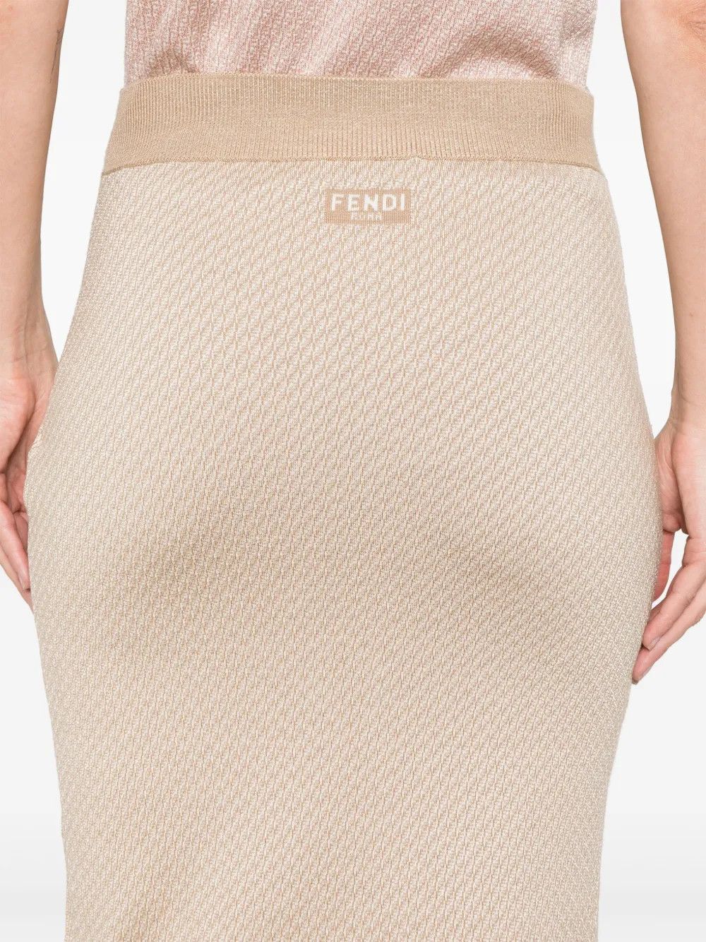 Fendi o1s1wg110326 Skirt in Beige Size 27" / US 4 / IT 40 - 4 Thumbnail