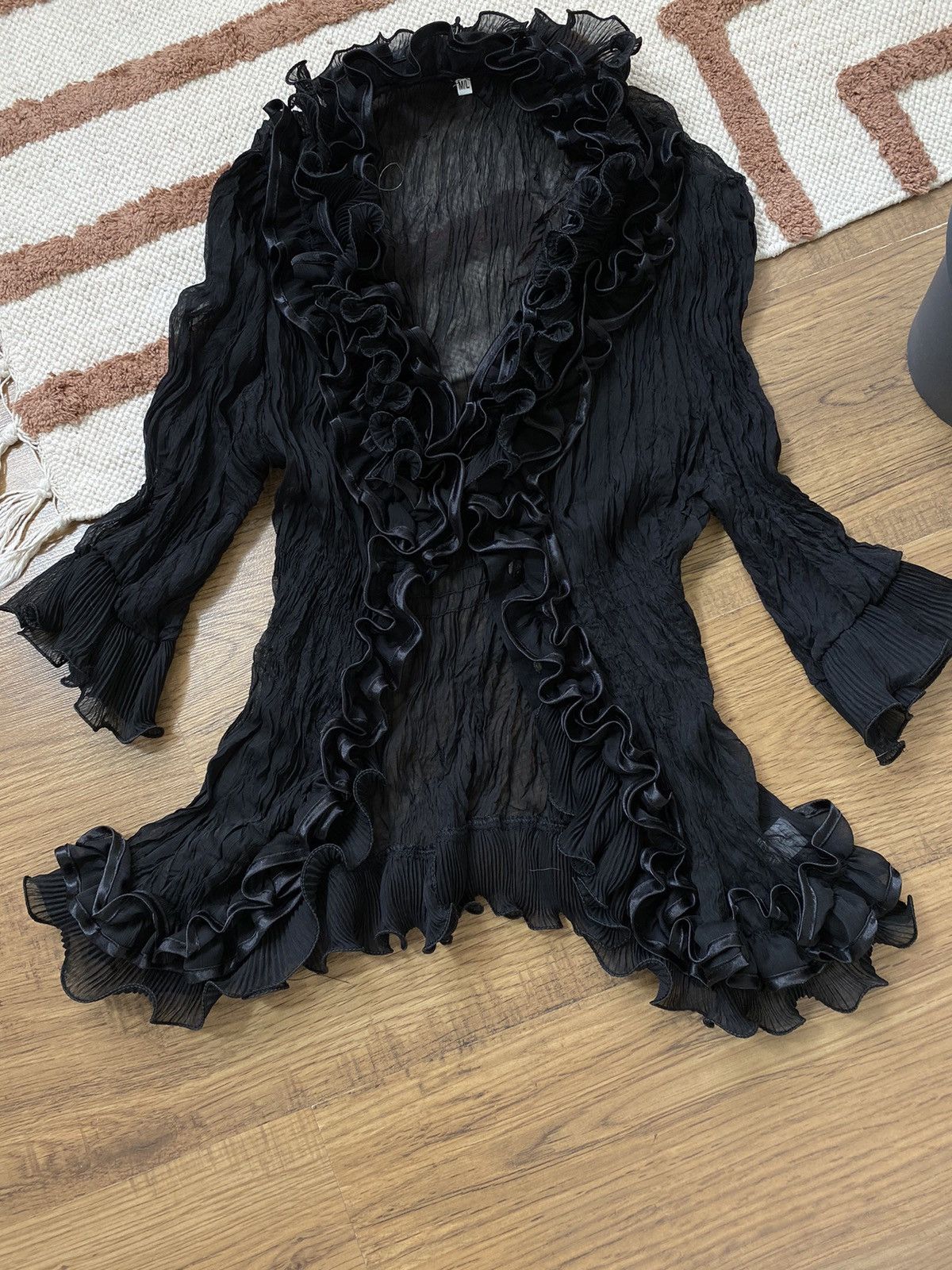 Vintage VINTAGE SILK LACE Y2K STYLE BLOUSE Size M / US 6-8 / IT 42-44 - 5 Thumbnail
