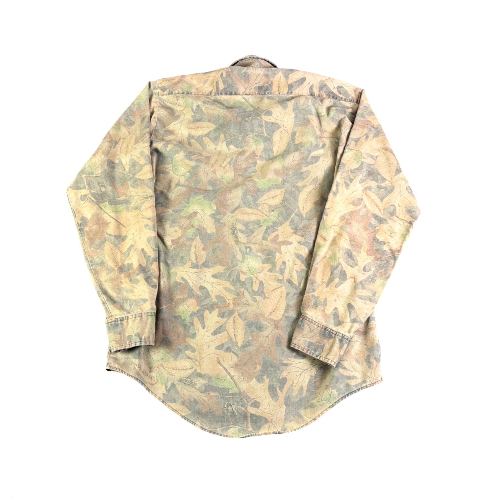 Vintage VINTAGE Kelly Kamo Tru Leaf Camo Long Sleeve Button Up Shirt Mens Pennsylvania Outdoor Camouflage Cotton Blend Brown Fall Winter Size US L / EU 52-54 / 3 - 2 Thumbnail