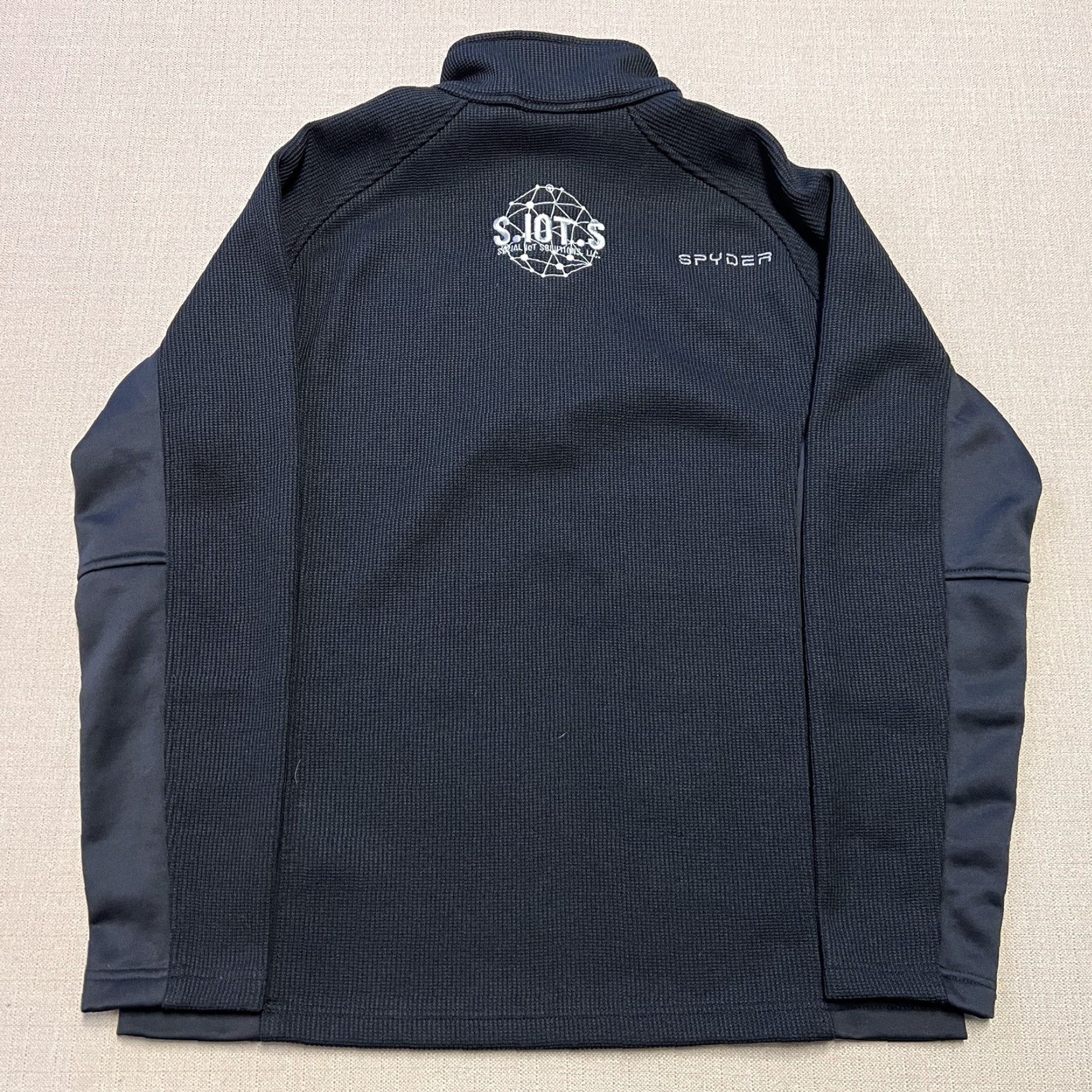 Spyder Spyder Jacket Mens XL 1/4 Zip Softshell Outdoor Windbreaker Black Zip Zip Closure Standing Collar Embroidered Logo Size US XL / EU 56 / 4 - 5 Thumbnail