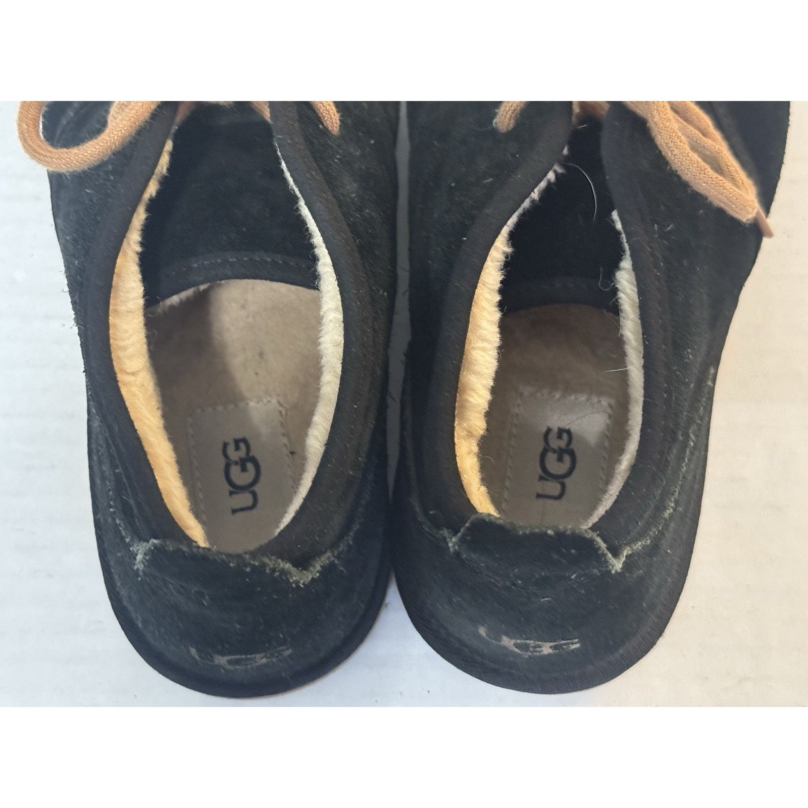 Ugg UGG Maksim Chukka Boots Black Suede Lace-Up Sheepskin Sz 8 Size US 8 / EU 41 - 7 Thumbnail