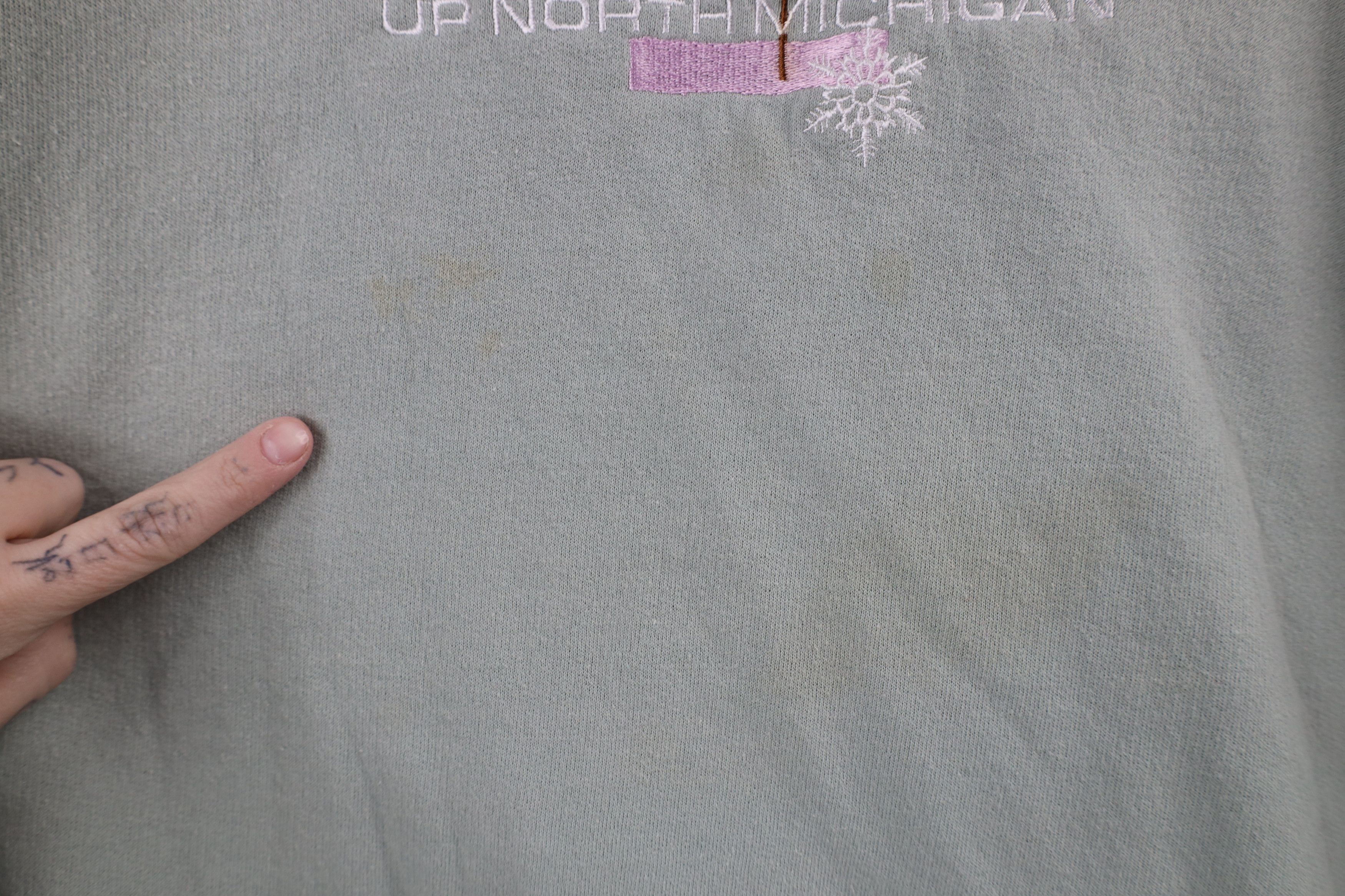 Vintage Vintage 90s Streetwear Michigan Snowflake Sweatshirt Mint Size US XXL / EU 58 / 5 - 5 Thumbnail