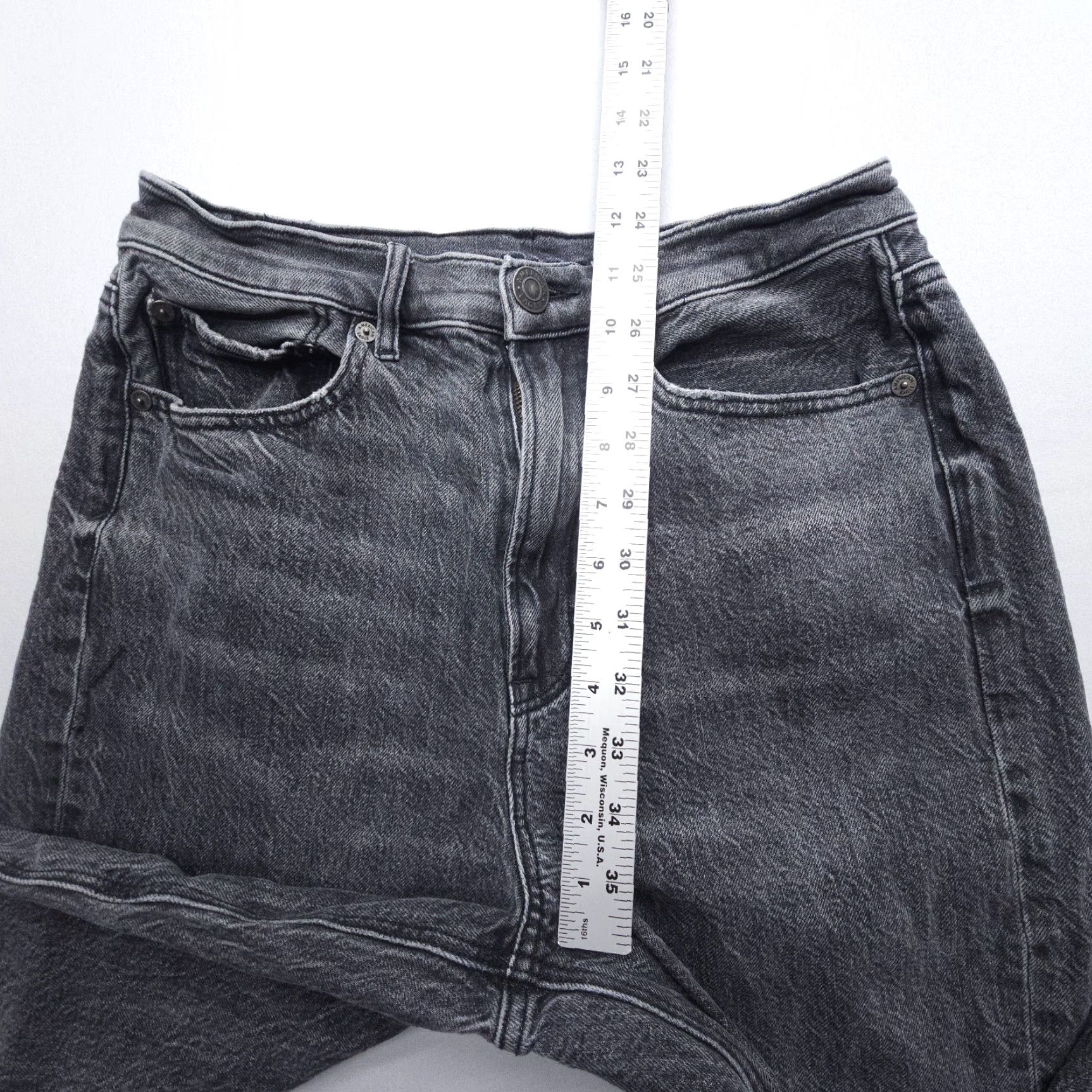 American Eagle Outfitters American Eagle Outfitters Jeans Womens 6 Black High Rise Wide Leg Baggy Skater Boho Womens Size 28" / US 6 / IT 42 - 5 Thumbnail