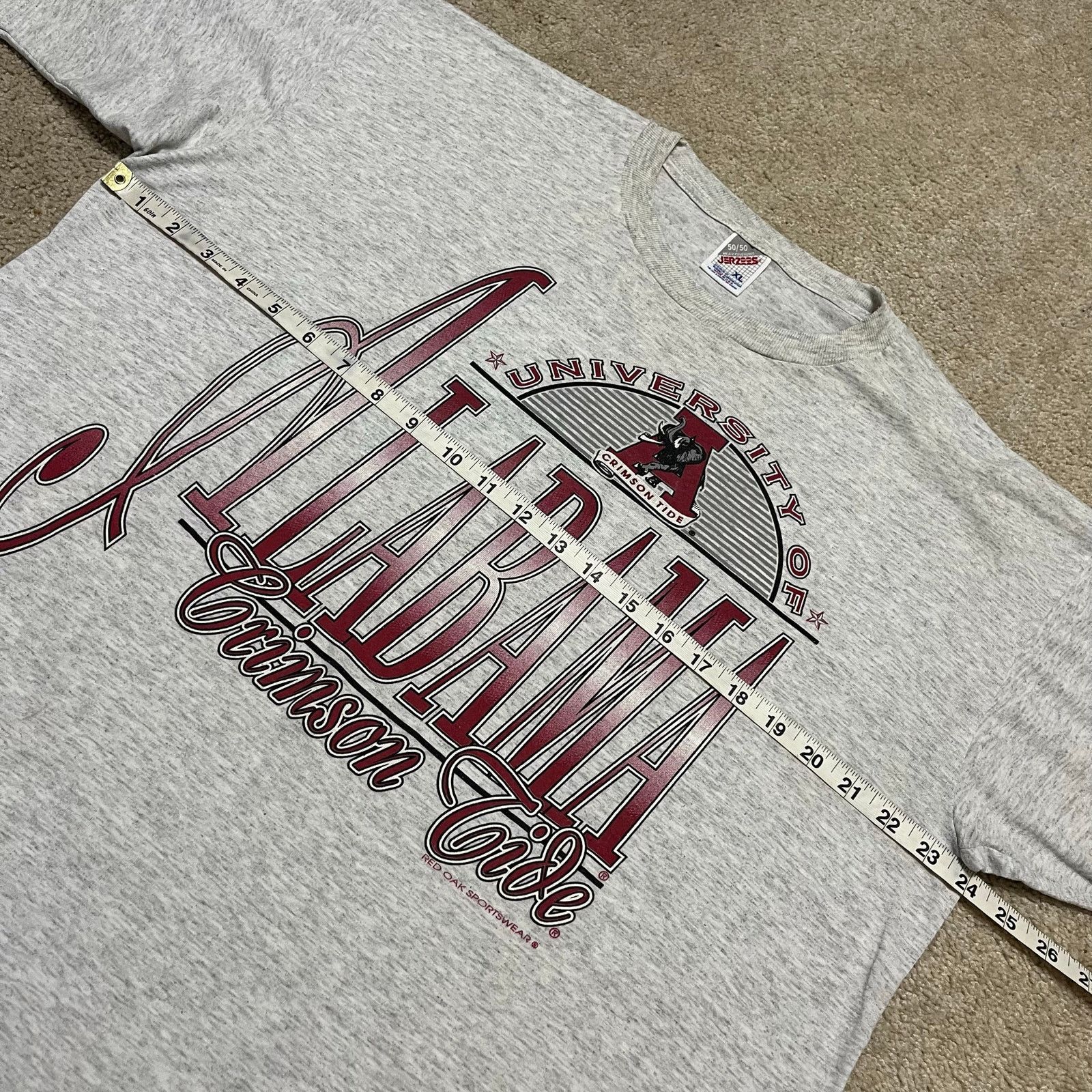 Jerzees Vintage Jerzees Alabama Crimson Tide Graphic Grey Shirt XL Size US XL / EU 56 / 4 - 6 Thumbnail