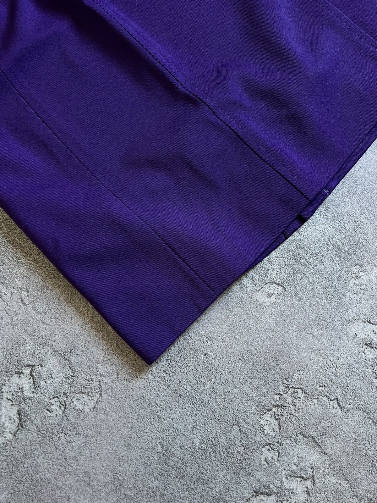 Celine × Vintage Vintage CELINE Paris Purple Wool Zip Skirt Pleated Size 46 Size 32" / US 10 / IT 46 - 3 Thumbnail