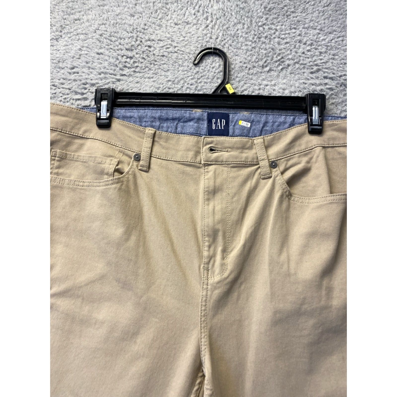 Gap Gap Mens Flat Front Cotton Stretch Chino Pants 38W x 30L Tan Adult Regular 5-Pocket Belk Style Men’s Trousers Size US 38 / EU 54 - 2 Thumbnail