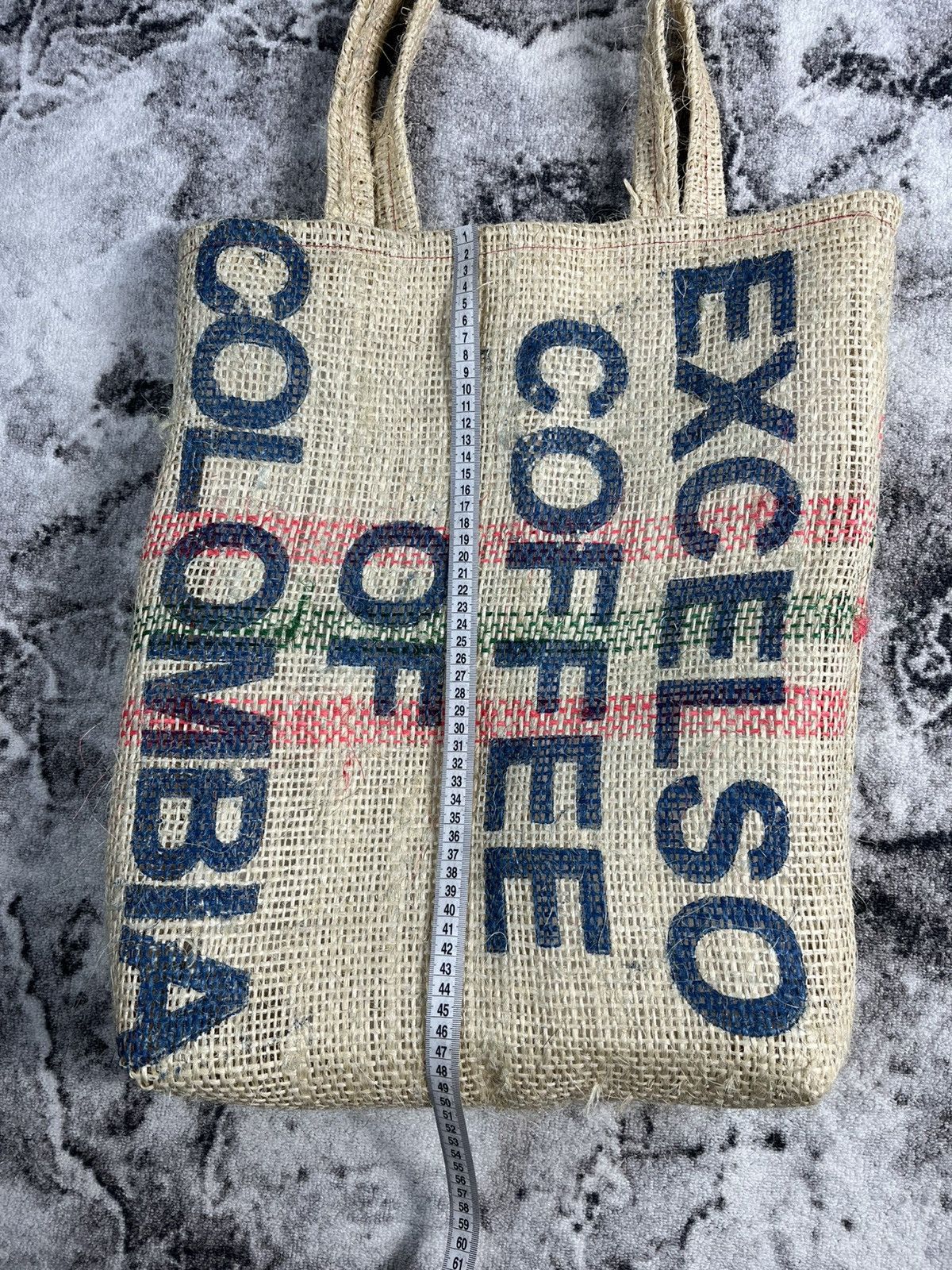 Other Recycled Coffee Sack Tote Bag Burlap Market Shopper Size ONE SIZE - 15 Thumbnail