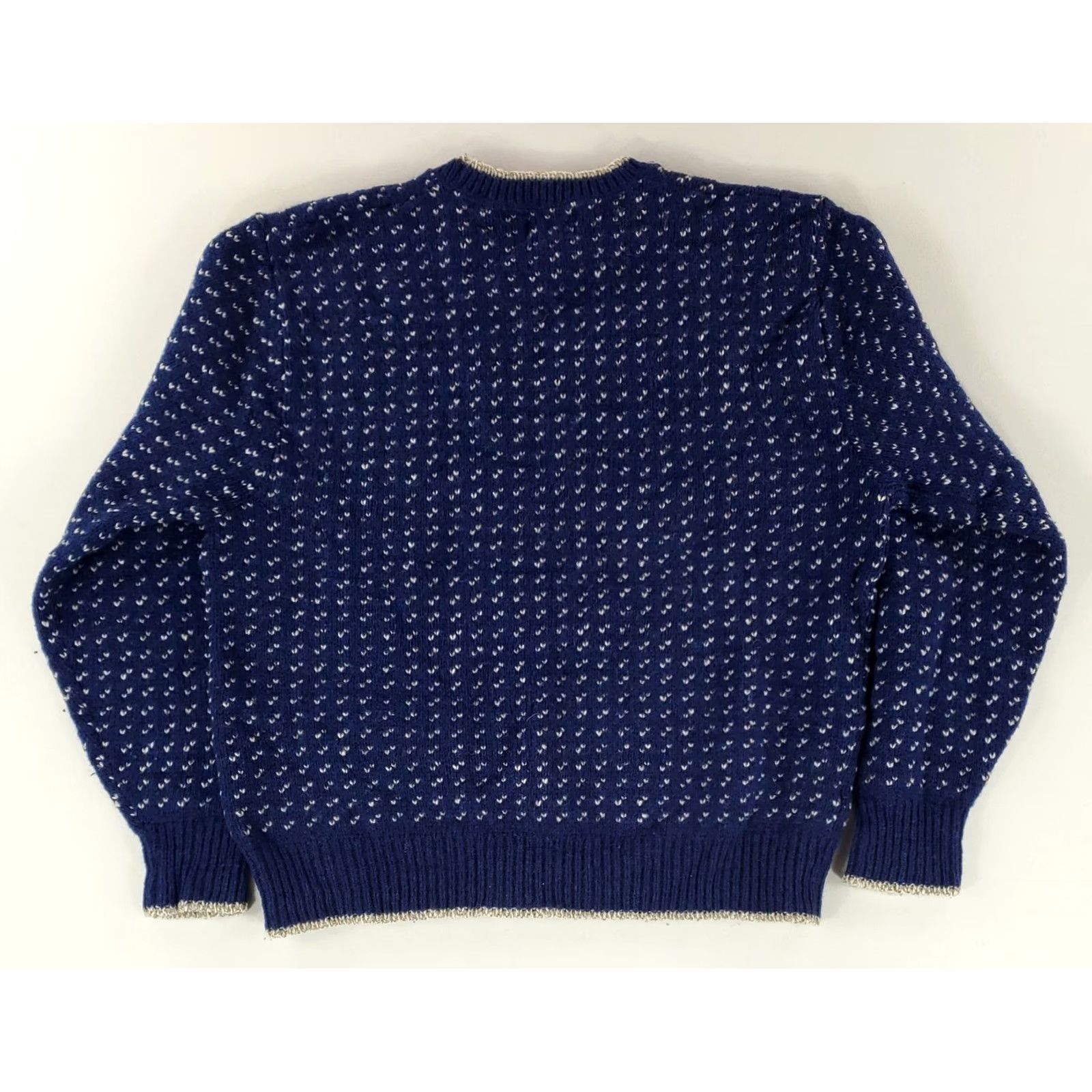 Vintage VINTAGE Pinnacle Sweater Birdseye VTG 70s Wool Blue White Long Sleeve Made USA Mens XL Pullover Wool Blue White Mens XL Size US XL / EU 56 / 4 - 3 Thumbnail
