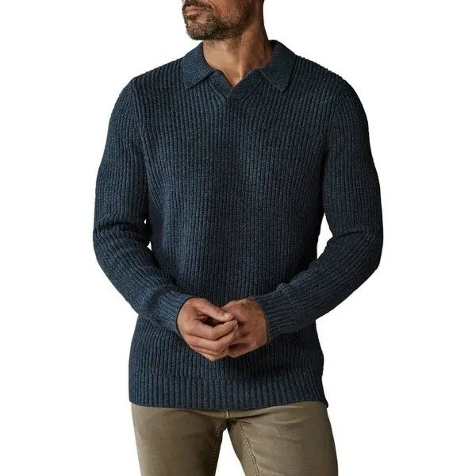 Other NWT The Normal Brand Marled Wool Sweater Steel Blue 2XL Size US XXL / EU 58 / 5 - 2 Thumbnail