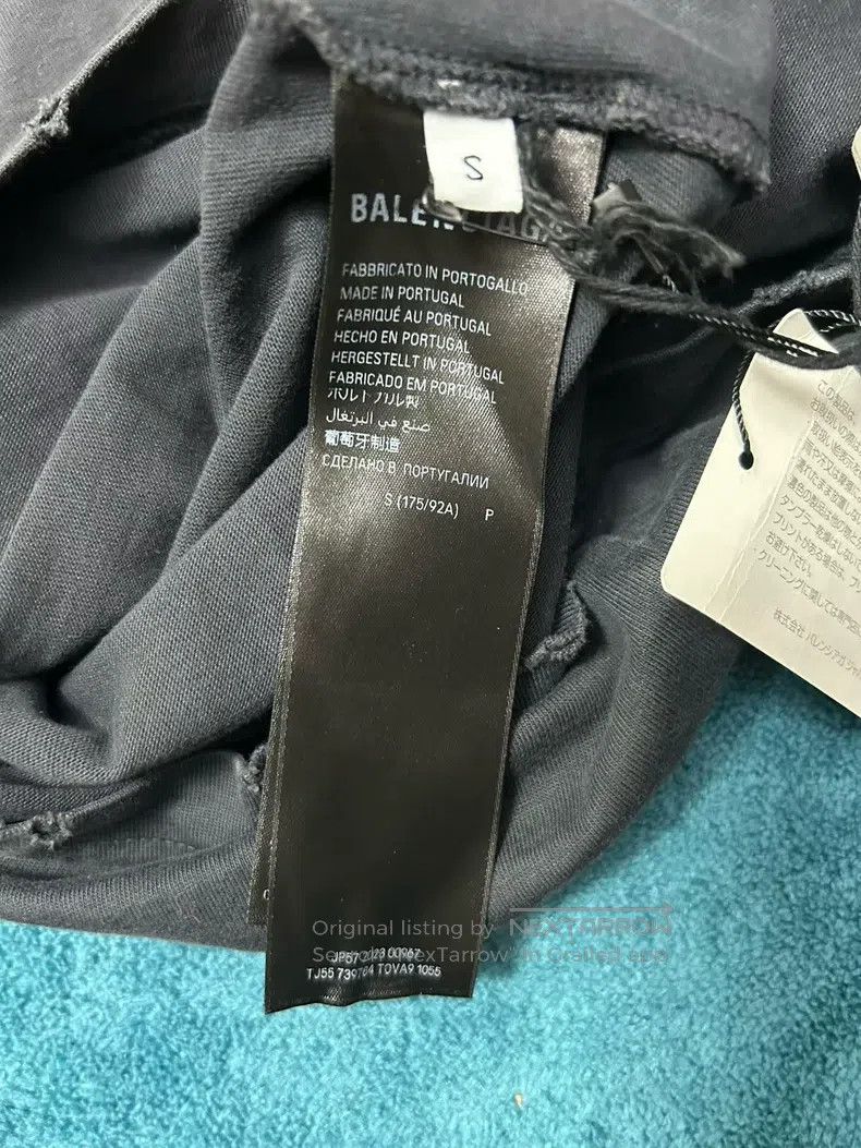 Balenciaga Balenciaga Tape Letter Short Sleeve, Black Size US S / EU 44-46 / 1 - 4 Thumbnail
