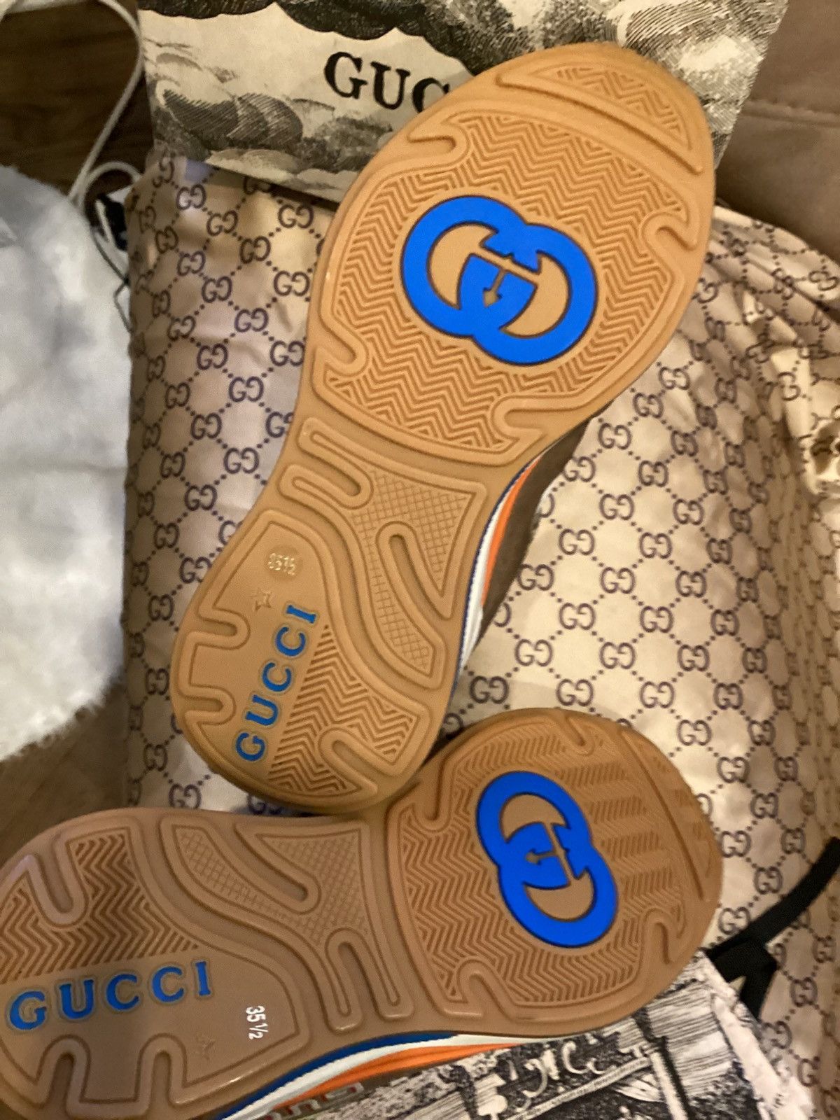Gucci GUCCI Women's Ultrapace 'Rock Tejus Printed' Sneakers Size US 5.5 / IT 35.5 - 6 Thumbnail