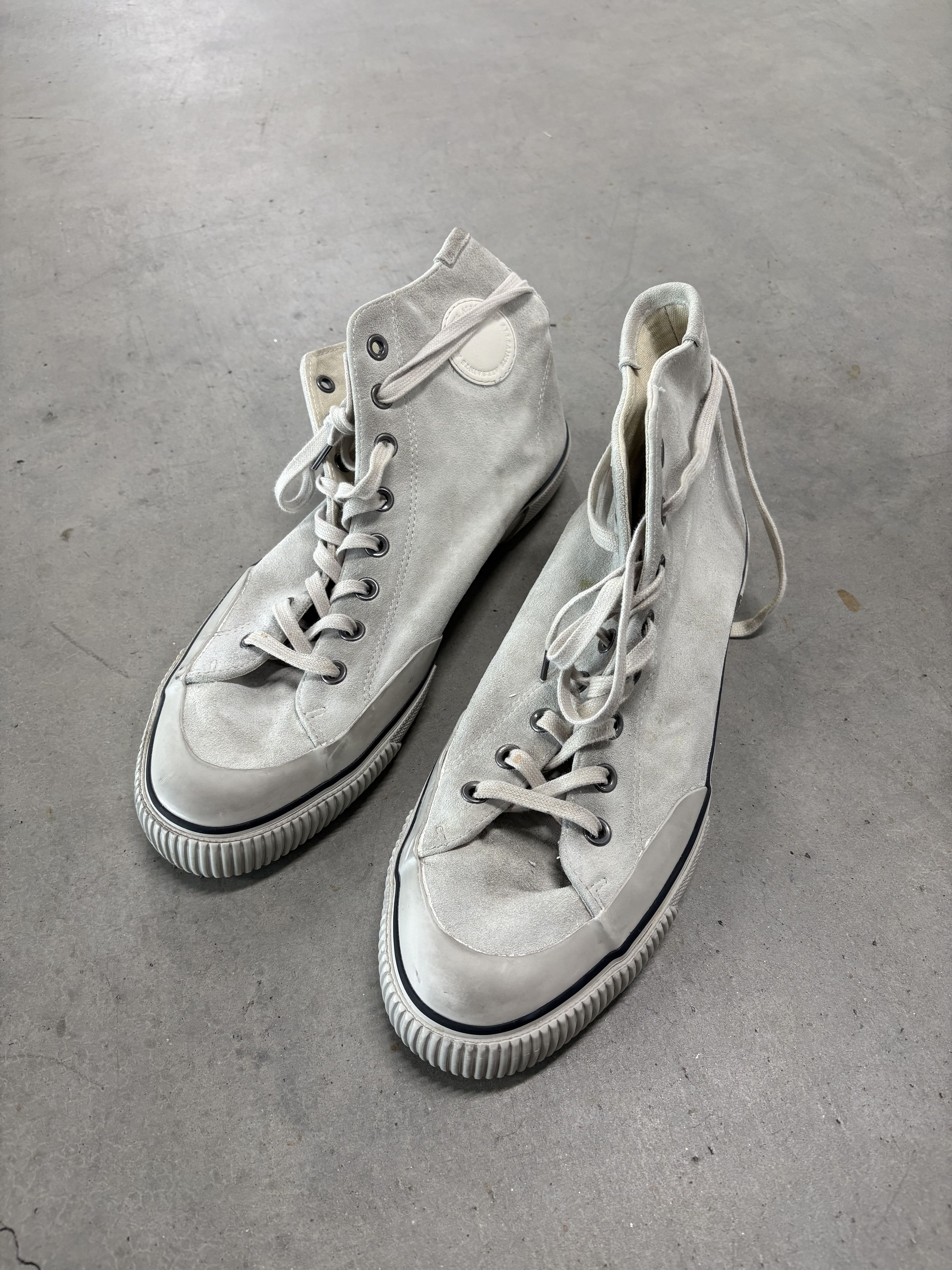 Allsaints AllSaints Dumont White Chalk High Tops Size US 12 / EU 45 - 1 Thumbnail