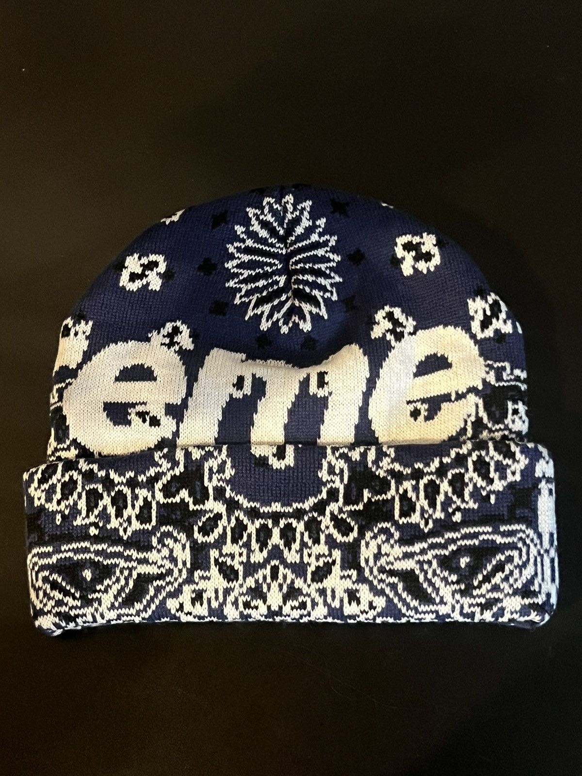 Supreme Supreme Bandana Big Logo Beanie (Blue) Size ONE SIZE - 2 Thumbnail