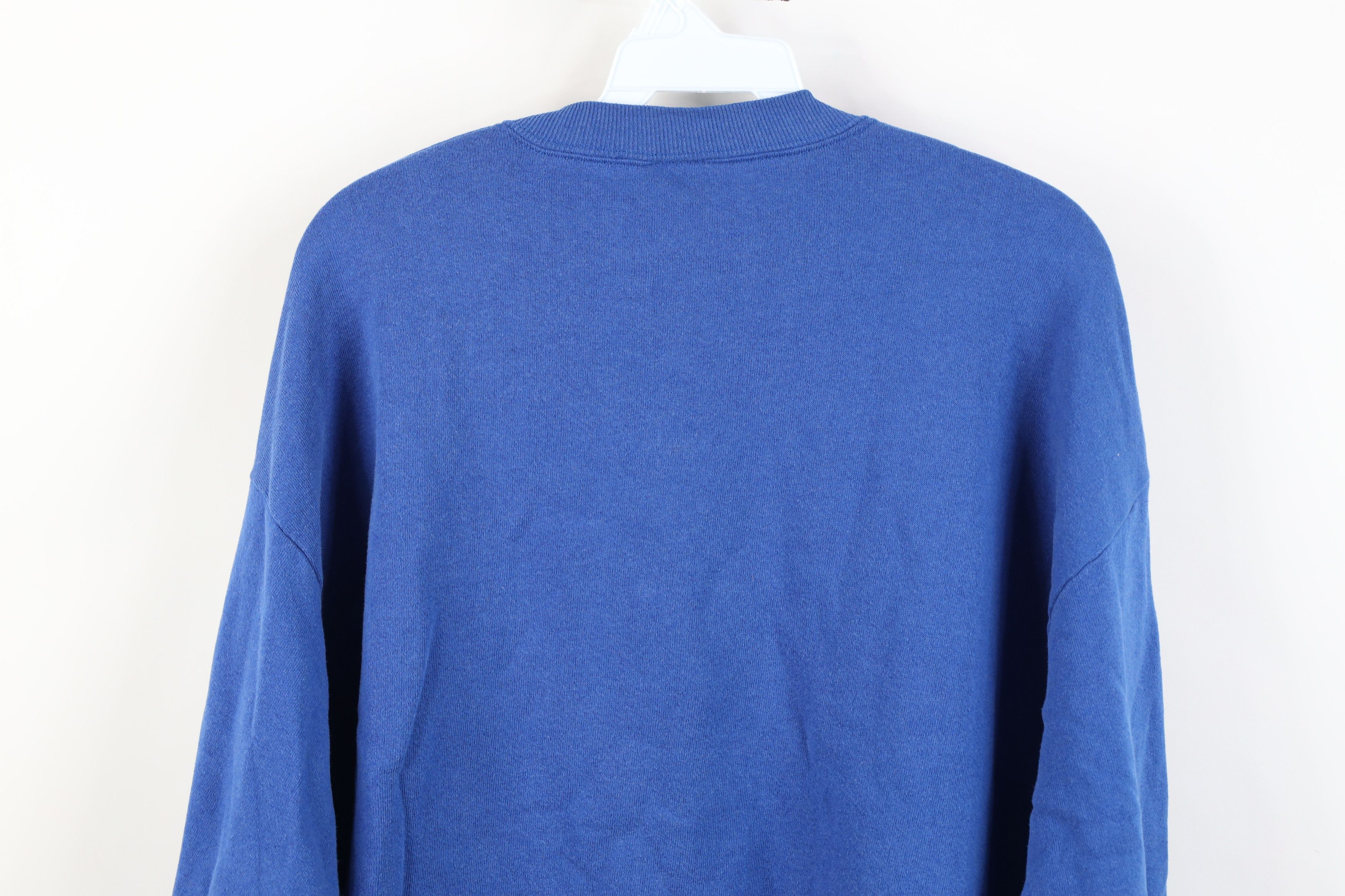 Vintage Vintage 90s Streetwear Crewneck Sweatshirt Royal Blue USA Size US XL / EU 56 / 4 - 11 Thumbnail