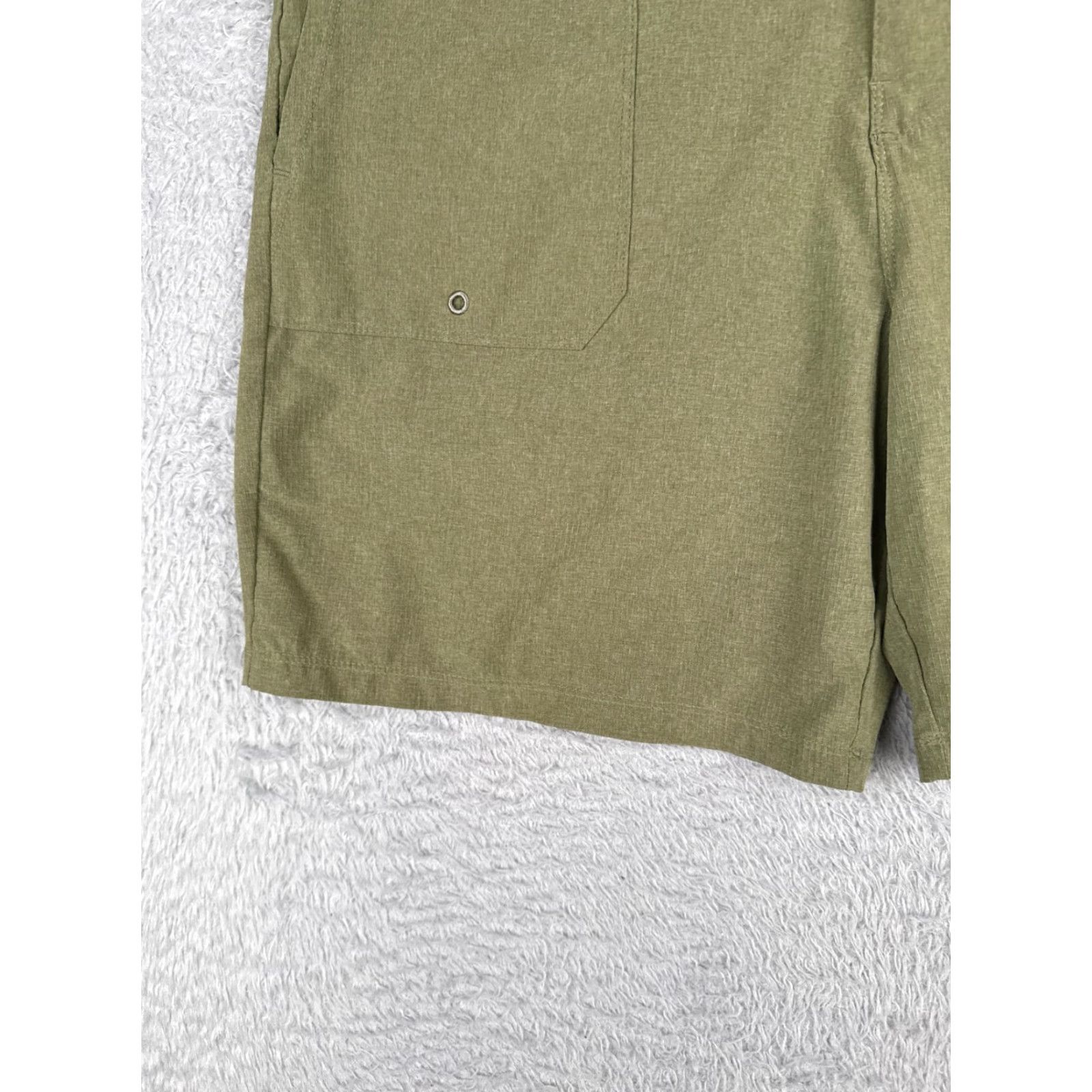 Hurley Hurley Mens Shorts 36 Green Phantom Chino Rip-Stop Polyester Blend 38x7 Casual Pocket Logo Size US 36 / EU 52 - 3 Thumbnail