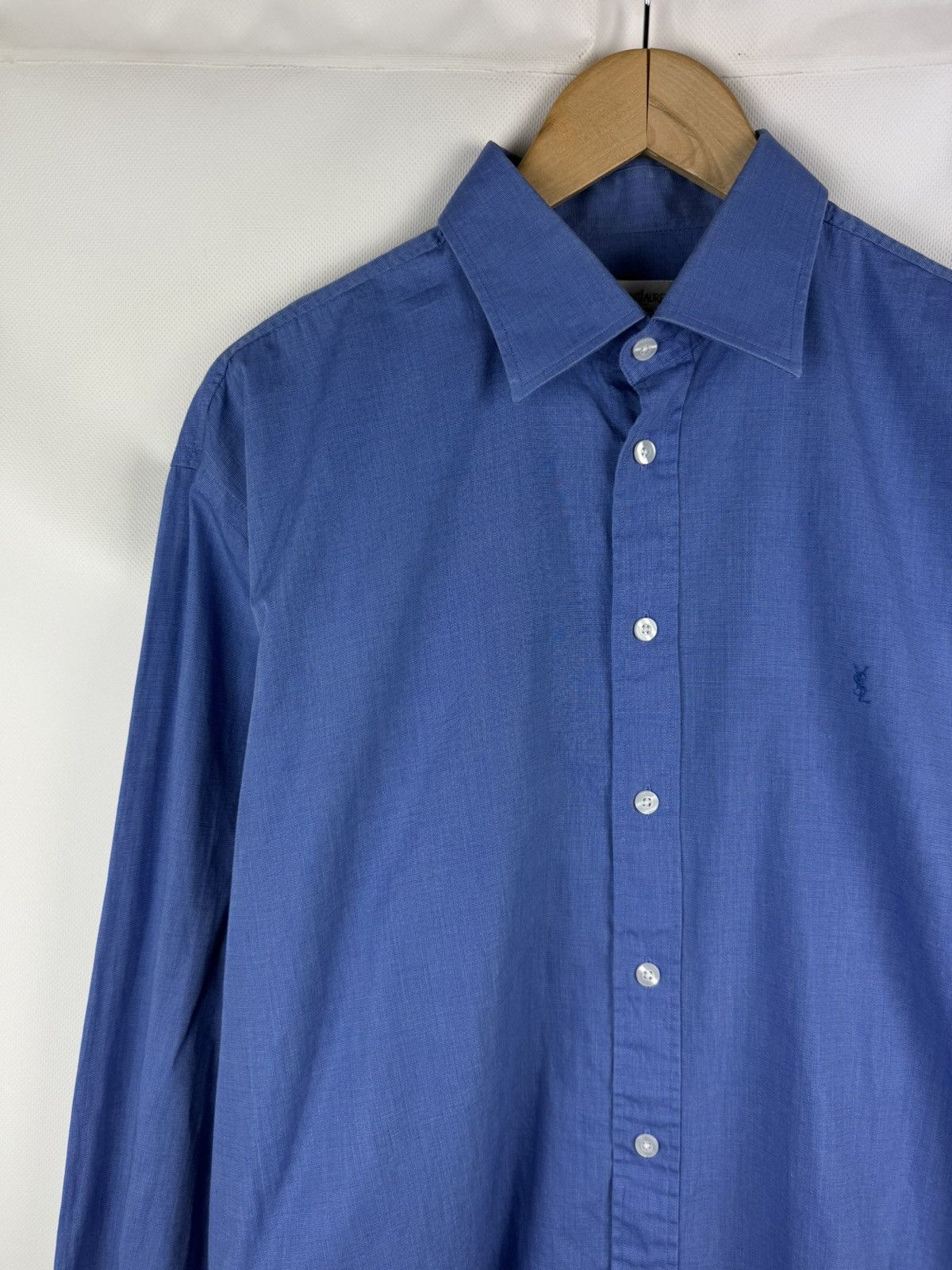 Yves Saint Laurent VTG 90s Yves Saint Laurent Men’s Long Sleeve Button Up Shirt Size US XL / EU 56 / 4 - 4 Thumbnail