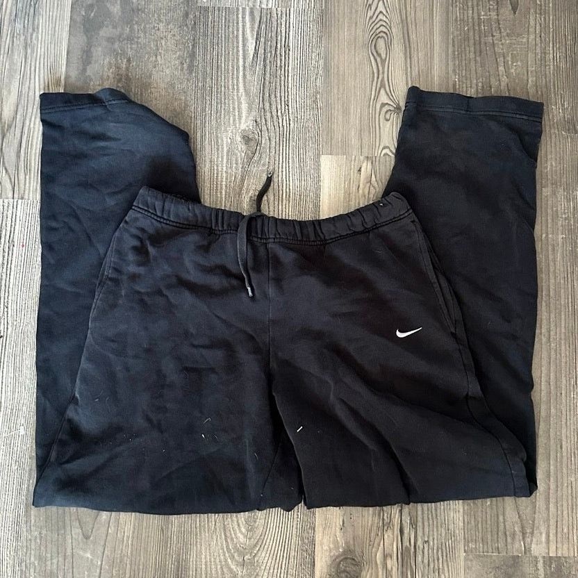 Nike nike mens black drawstring sweatpants Size US 30 / EU 46 - 1 Thumbnail