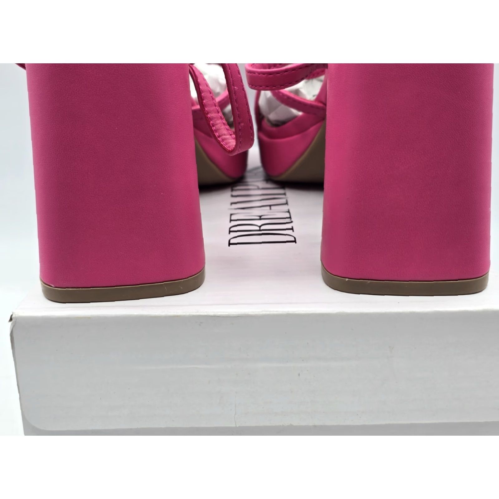 Pinko Dream Pairs Sandal Women’s Platform Chunky Heeled Sandal - Hot Pink - Size 7.5 - Strappy Ankle Strap - Pink - Women - NIB Size US 8 / IT 38 - 7 Thumbnail