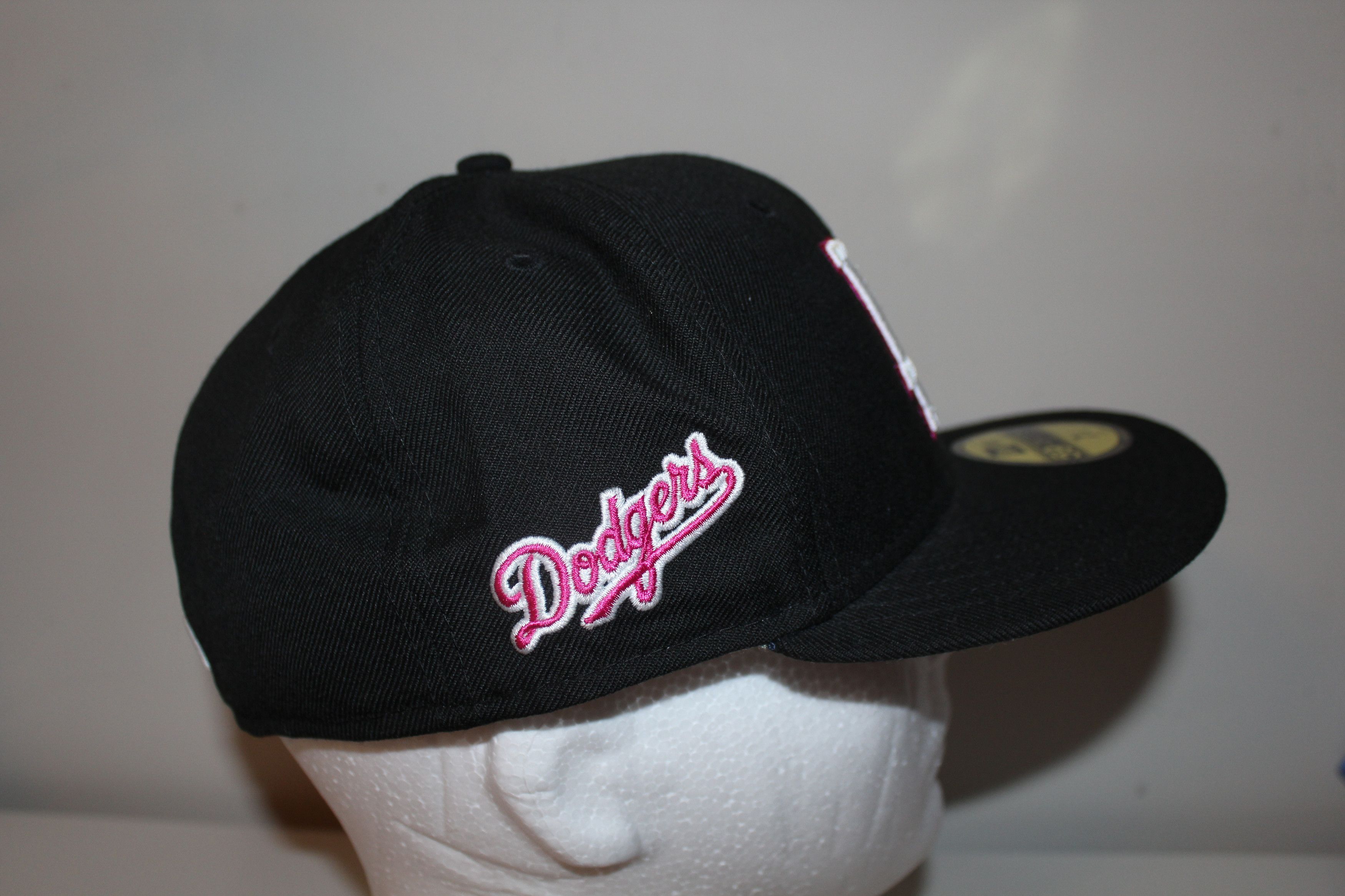 New Era New Era Black Fitted Hat Los Angeles Dodgers Size 7 1/4 Size ONE SIZE - 5 Thumbnail