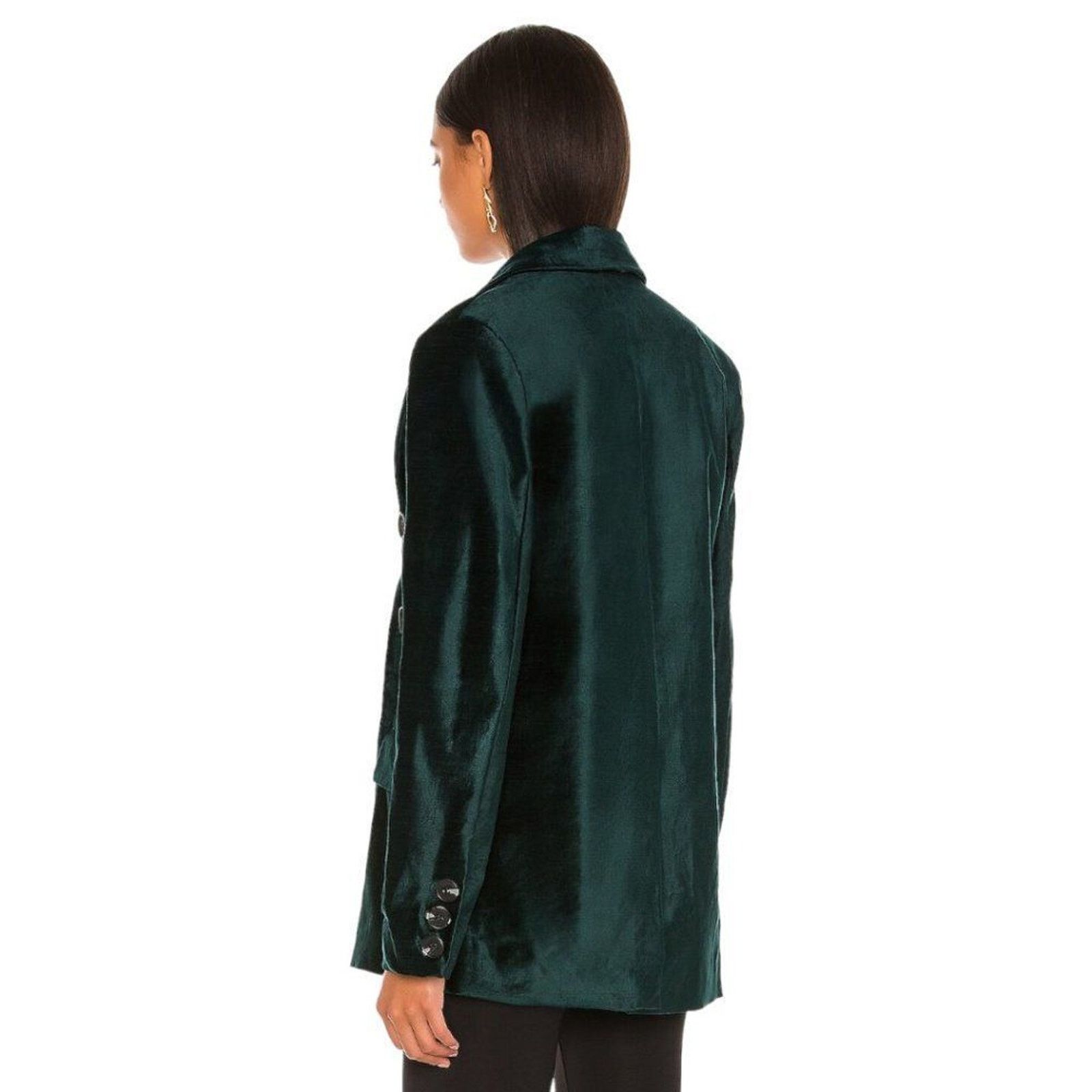 Free People Free People Velvet Ashby Double Breasted Blazer Jade Small Size S / US 4 / IT 40 - 3 Thumbnail