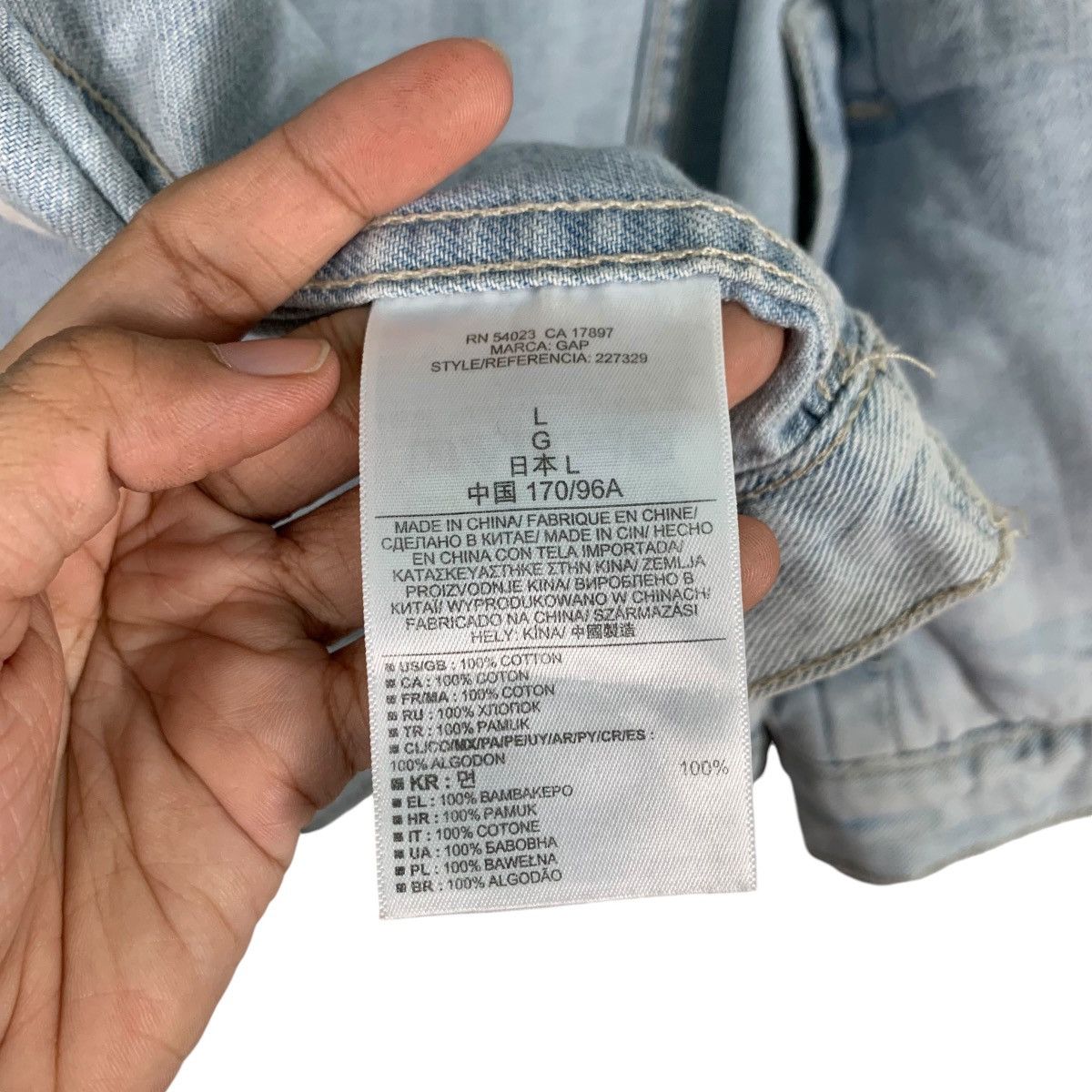 Gap GAP 1969 Washed Denim Jacket #1290-C58 Size L / US 10 / IT 46 - 16 Thumbnail