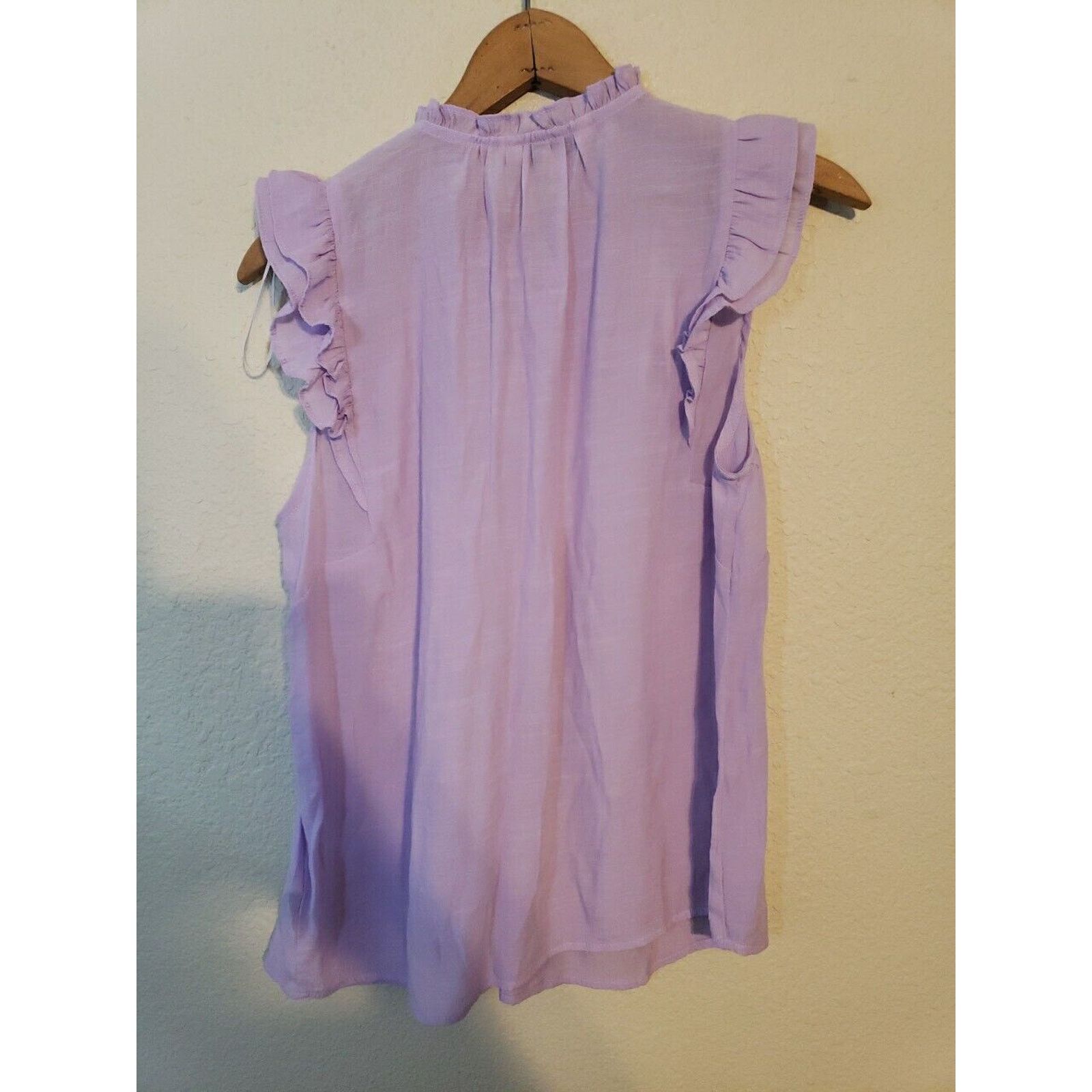 Nanette Lepore Nanette Light Purple High Neck Ruffle Sleeve Top medium Size M / US 6-8 / IT 42-44 - 2 Thumbnail