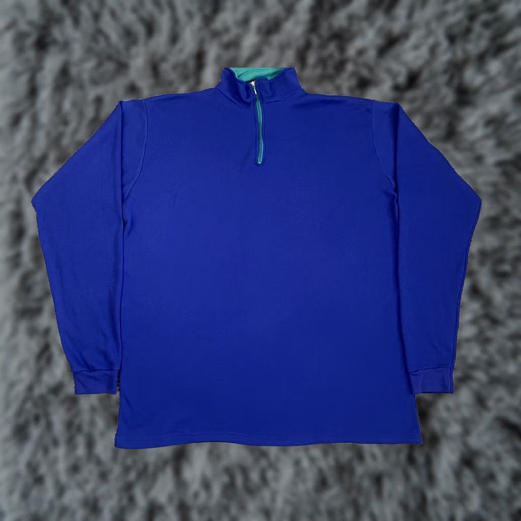 Vintage VINTAGE L.L. Bean Sweater Mens 2XL Blue Quarter Zip Pullover Outdoor 90s Light USA Size US XXL / EU 58 / 5 - 1 Thumbnail
