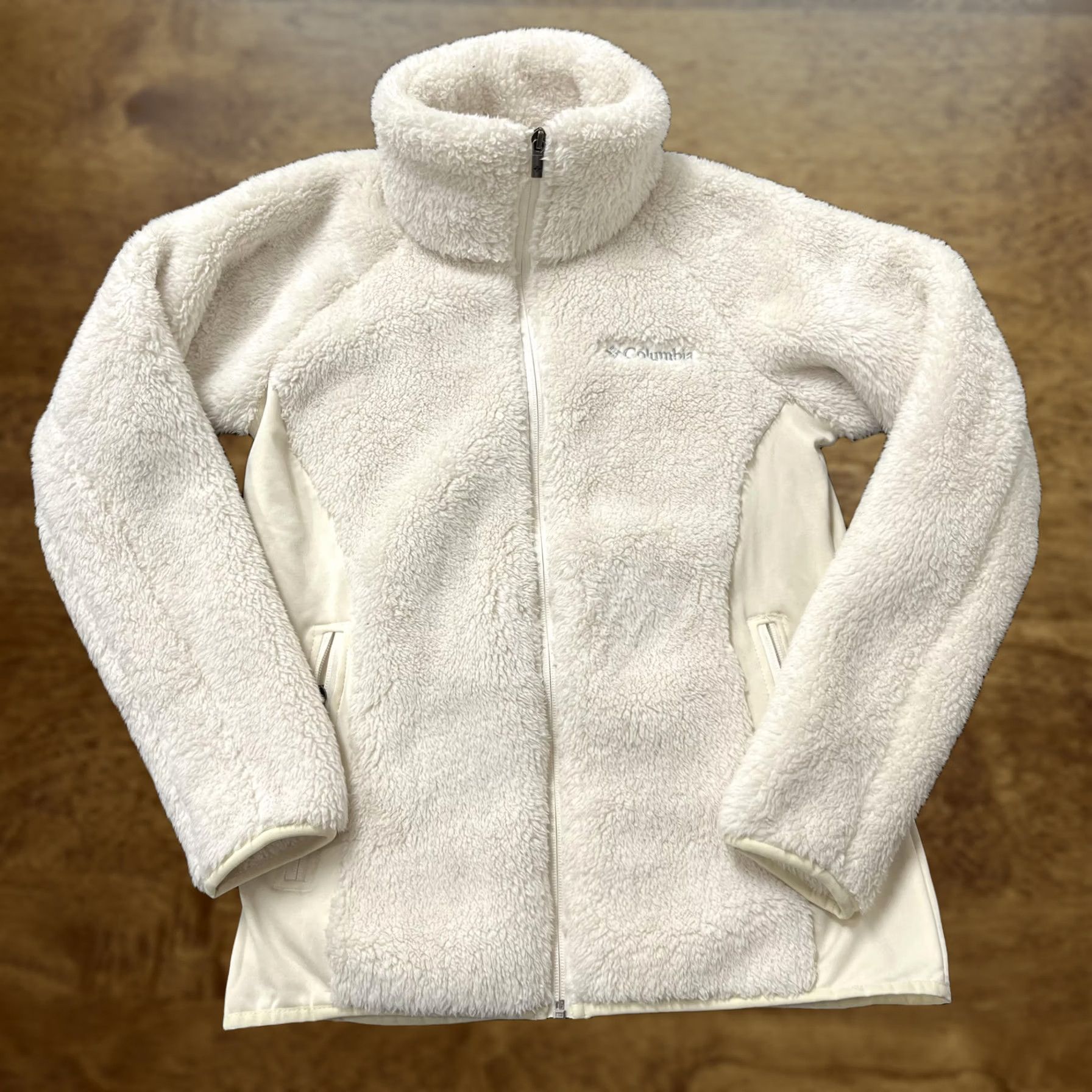Vintage Columbia Jacket Womens Small White Sherpa Fleece Full Zip Stand Collar Cozy Size S / US 4 / IT 40 - 1 Thumbnail