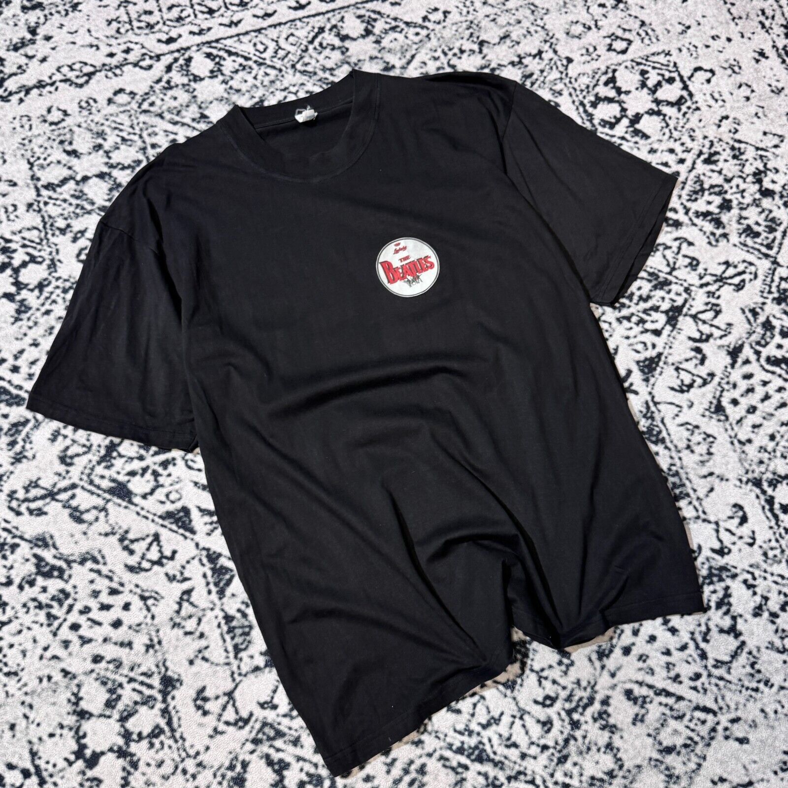 Vintage Vintage Black Cotton T-Shirt Size L The Beatles Y2K 1990 Size US L / EU 52-54 / 3 - 3 Thumbnail