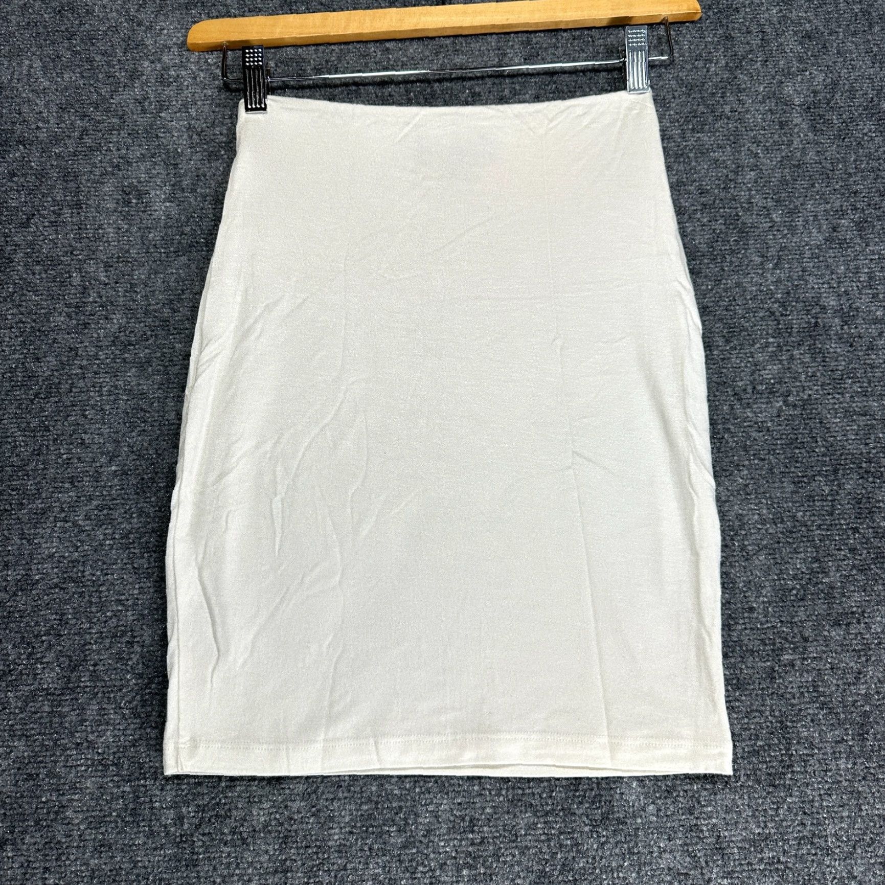 Lulus Lulus Skirt Womens XS Ivory Stretch Knit Pencil Lined Elastic Waist Pull On NEW Size 26" / US 2 / IT 38 - 4 Thumbnail