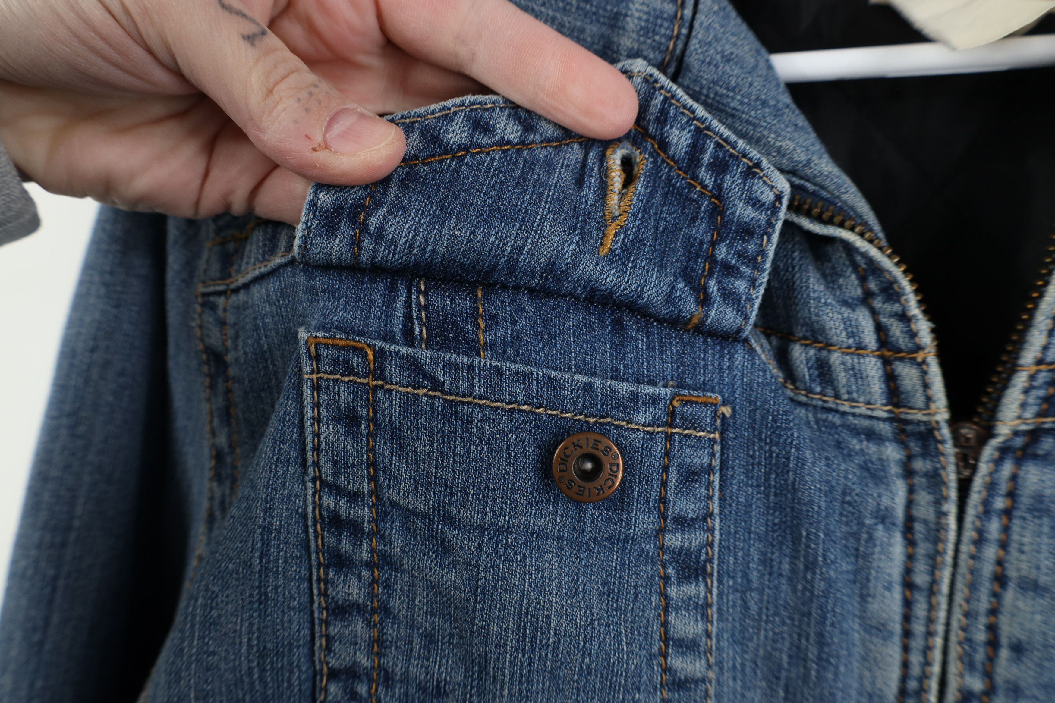 Dickies Vintage Y2K Dickies Quilted Denim Jean Tucker Jacket Blue Size XL / US 12-14 / IT 48-50 - 8 Thumbnail