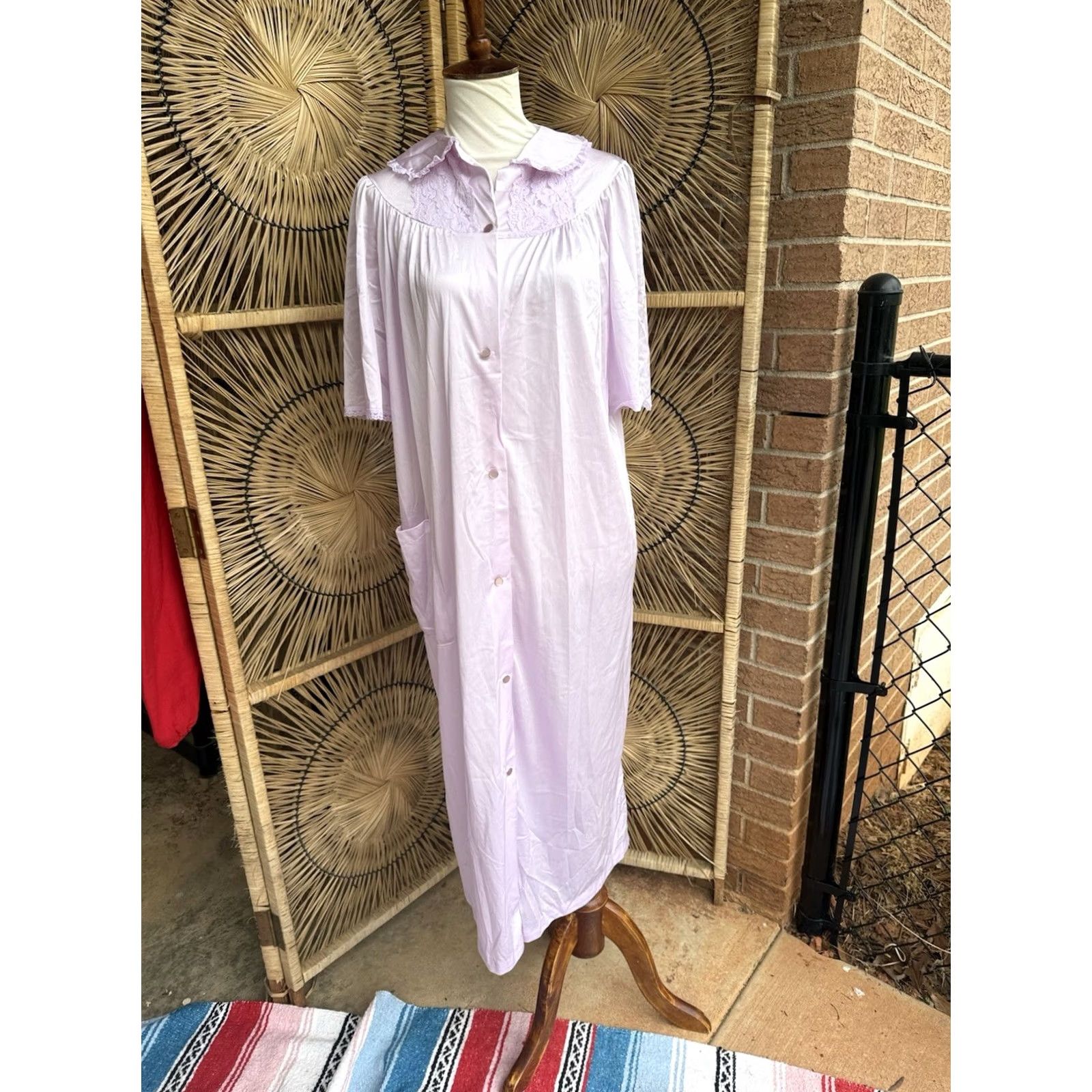 Vintage VINTAGE Nancy King Purple Nightgown Lingerie One Piece Small Nylon USA Women Nightgown Womens Small Nylon Nightgown Size ONE SIZE - 2 Thumbnail
