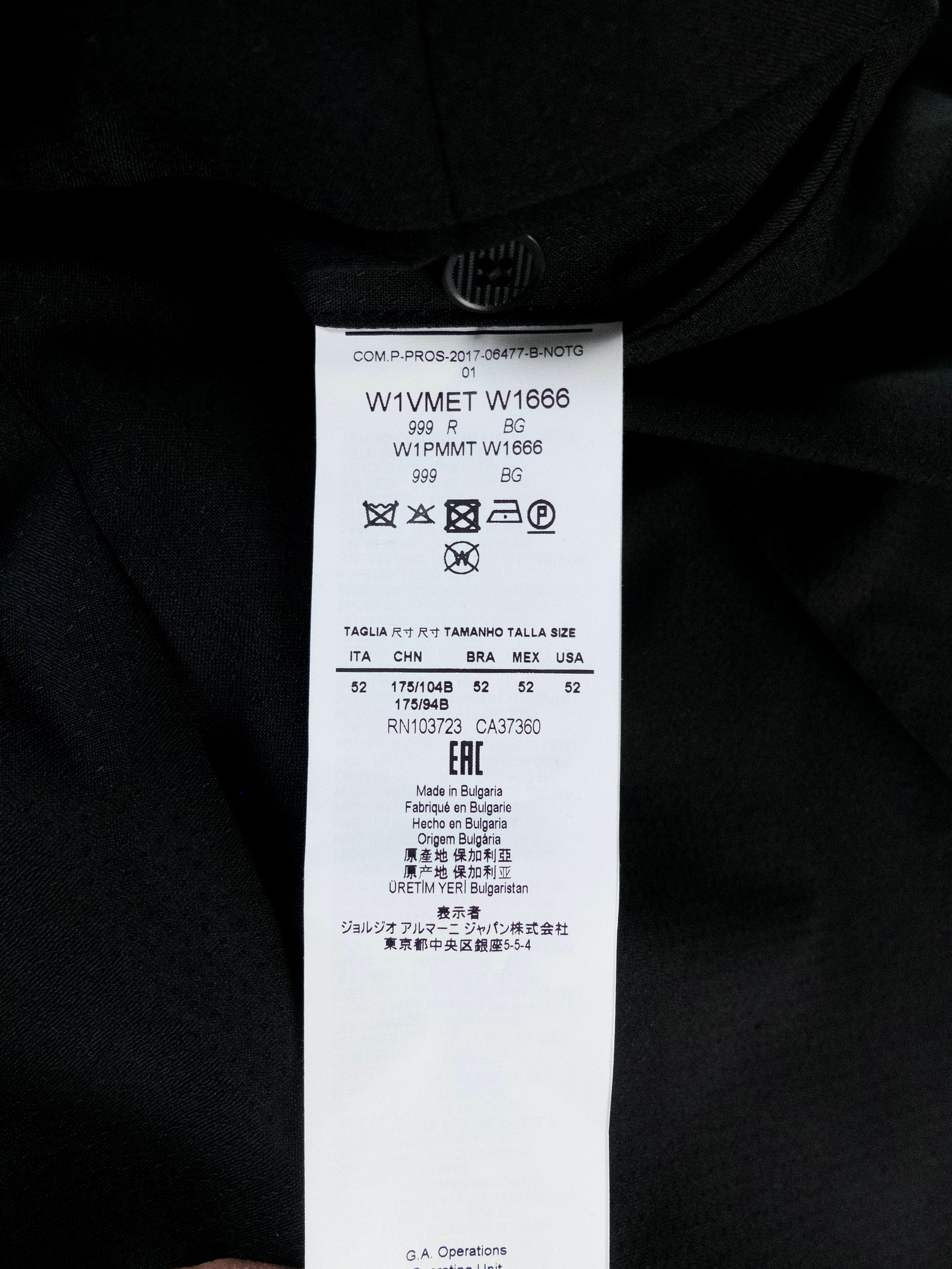 Emporio Armani EMPORIO ARMANI M-line dark blue wool suit Size 42 US / 52 IT Size 42R - 18 Thumbnail