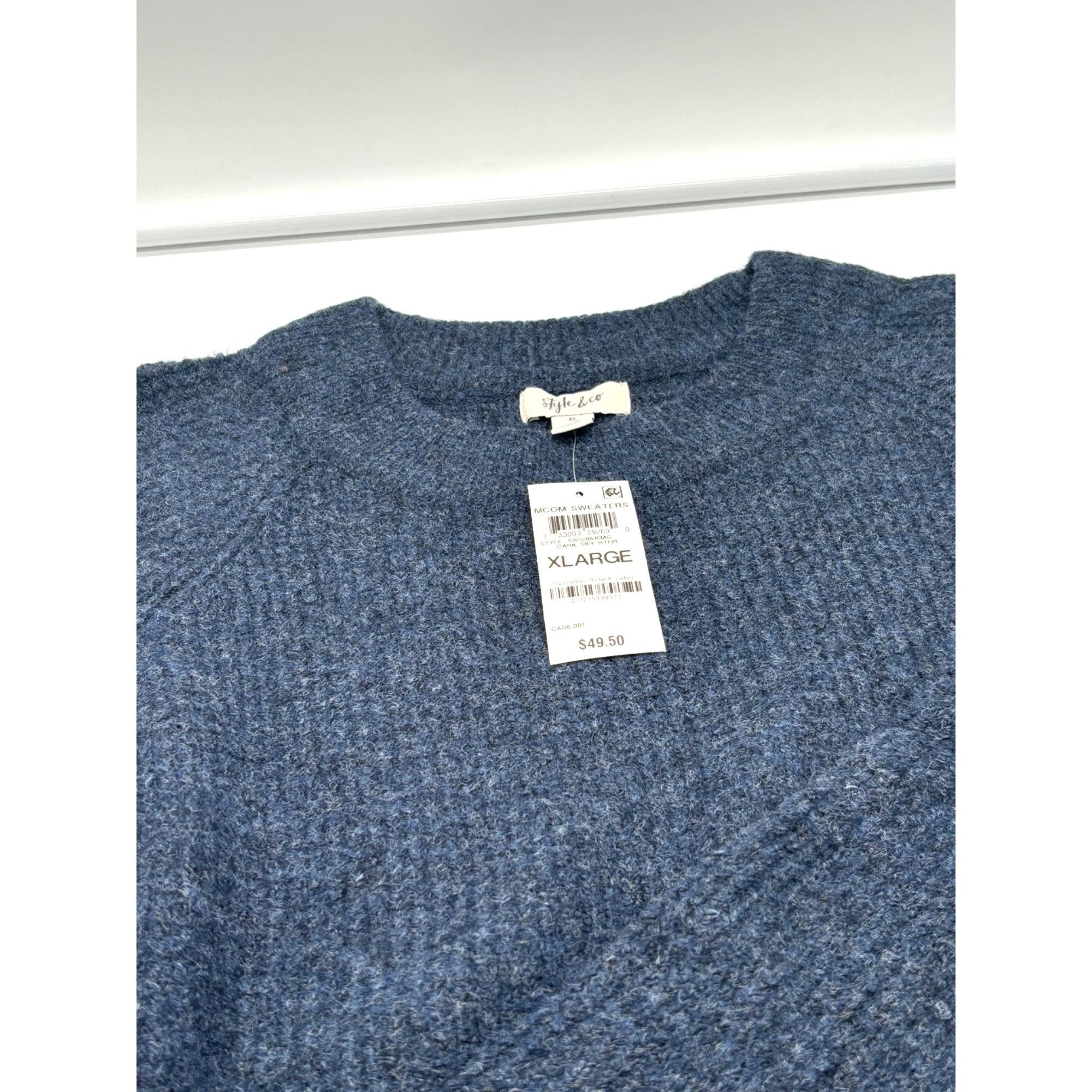 Style & Co Style & Co Thermal Knit Sweater, Dark Sky Heather, XL Size XL / US 12-14 / IT 48-50 - 4 Thumbnail
