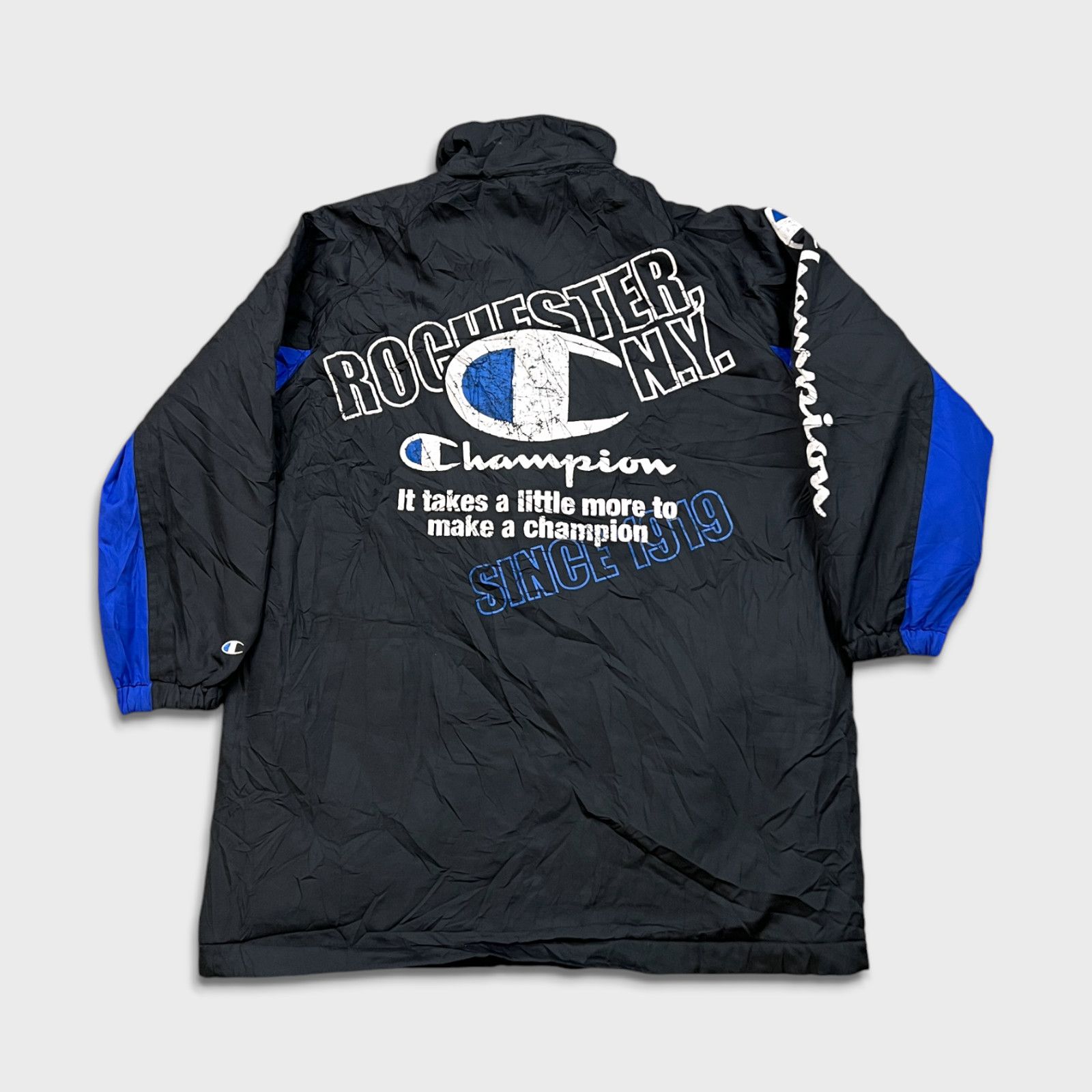 Champion × Vintage Vintage Champion Jacket XS Black Rochester NY USA 90s Bomber Size US XS / EU 42 / 0 - 5 Thumbnail
