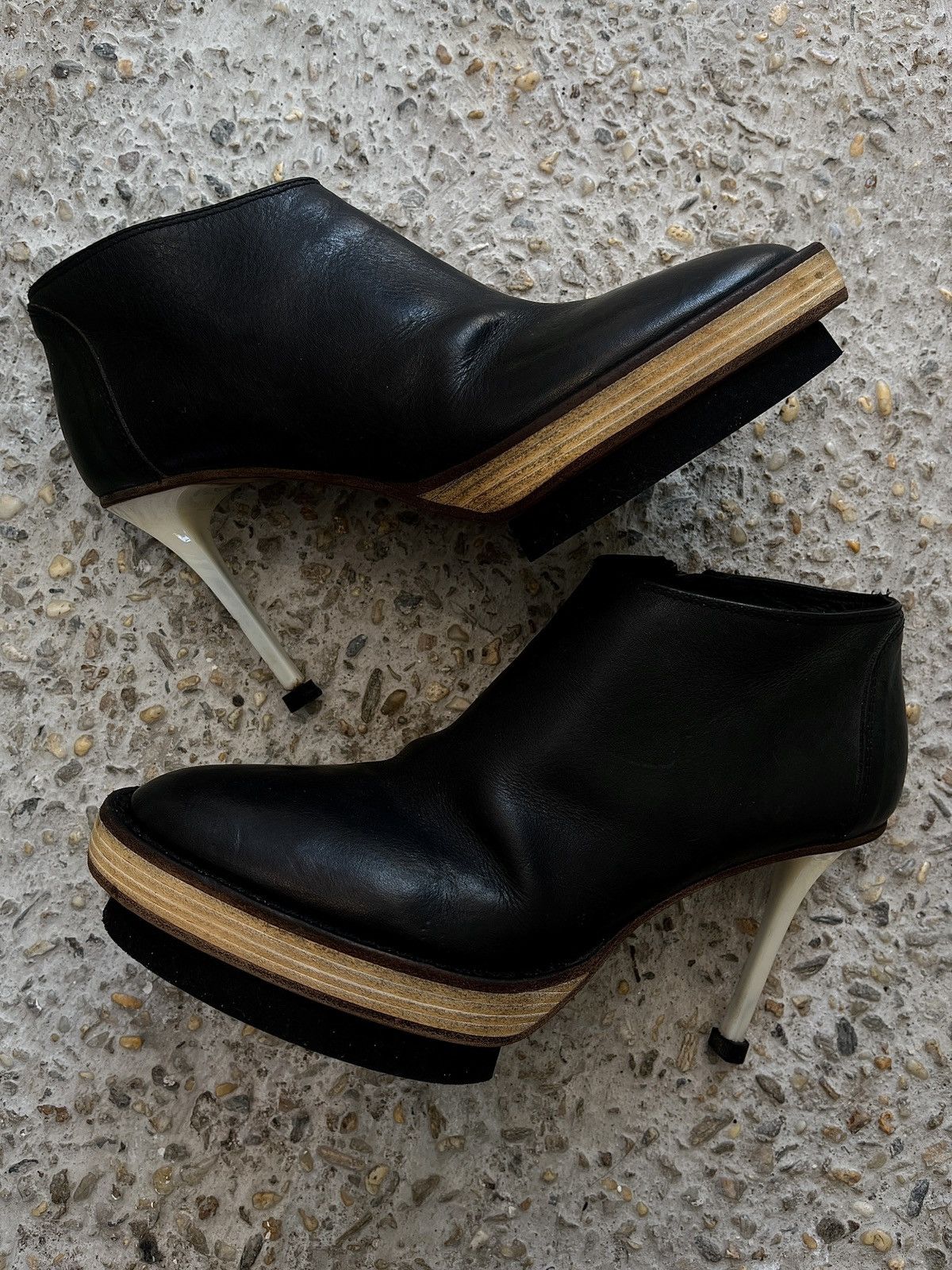 Ann Demeulemeester AW14 Platform Stiletto Ankle Boots Size US 6 / IT 36 - 4 Thumbnail