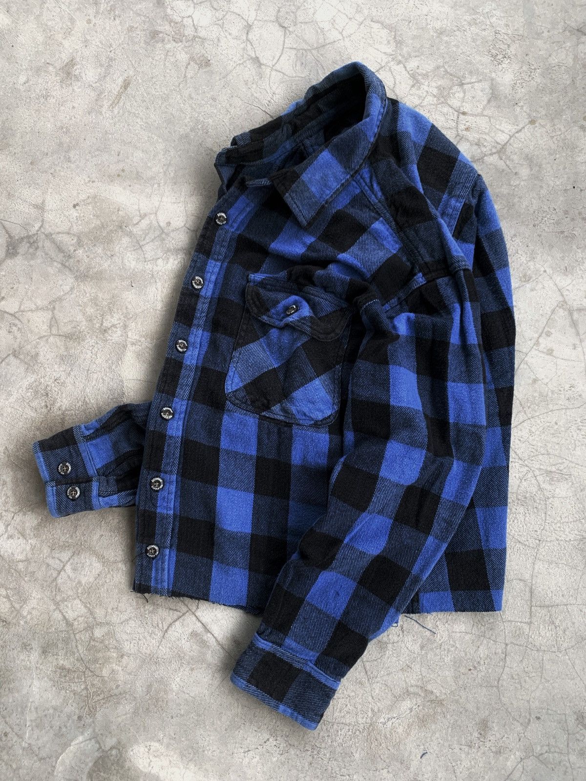 Vintage Cropped button up shirt double pocket S&S boxy Size US L / EU 52-54 / 3 - 3 Thumbnail