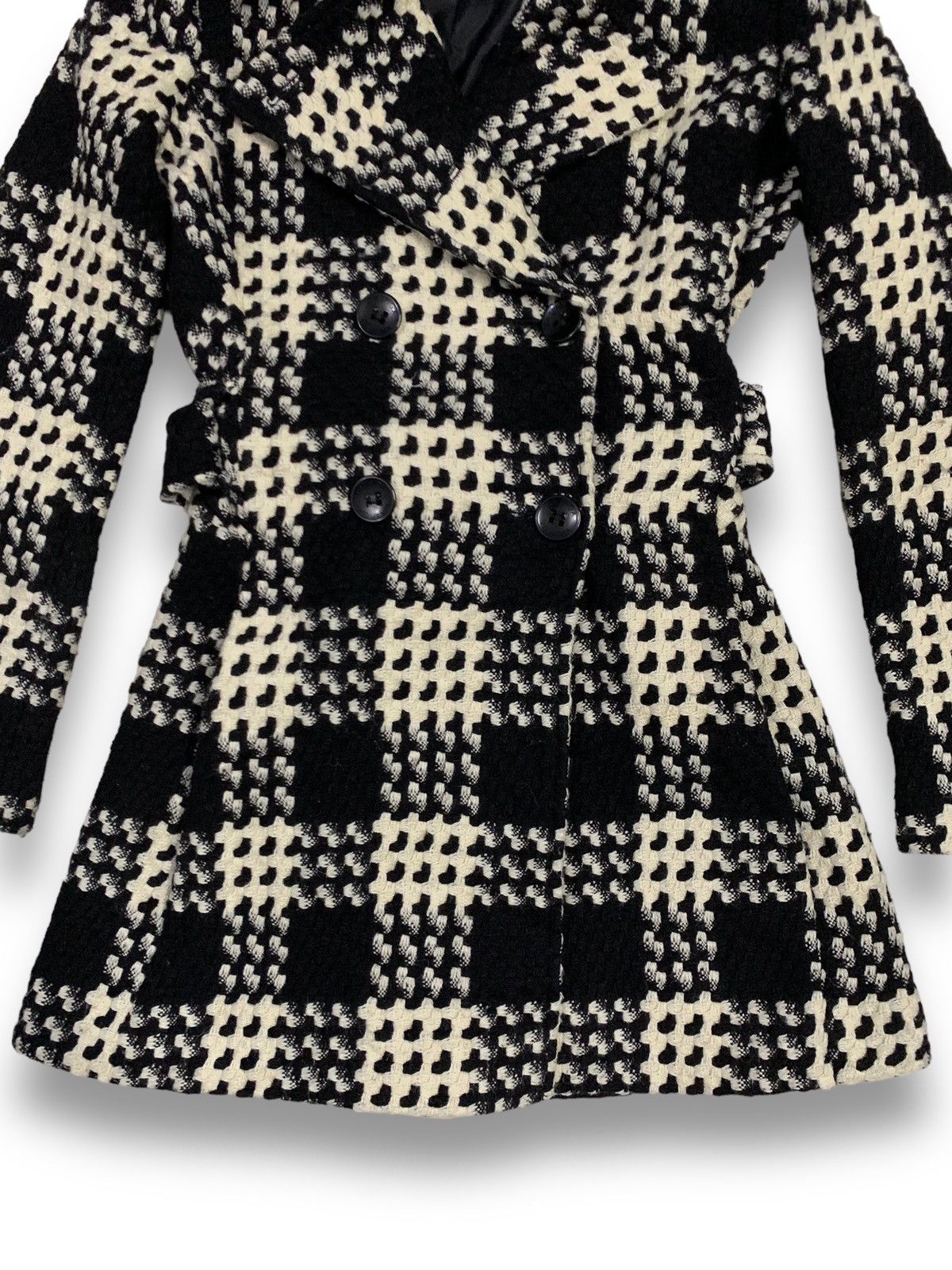 Other Vintage Via Spiga Wool Blend Woven Plaid Overcoat Size M / US 6-8 / IT 42-44 - 9 Thumbnail