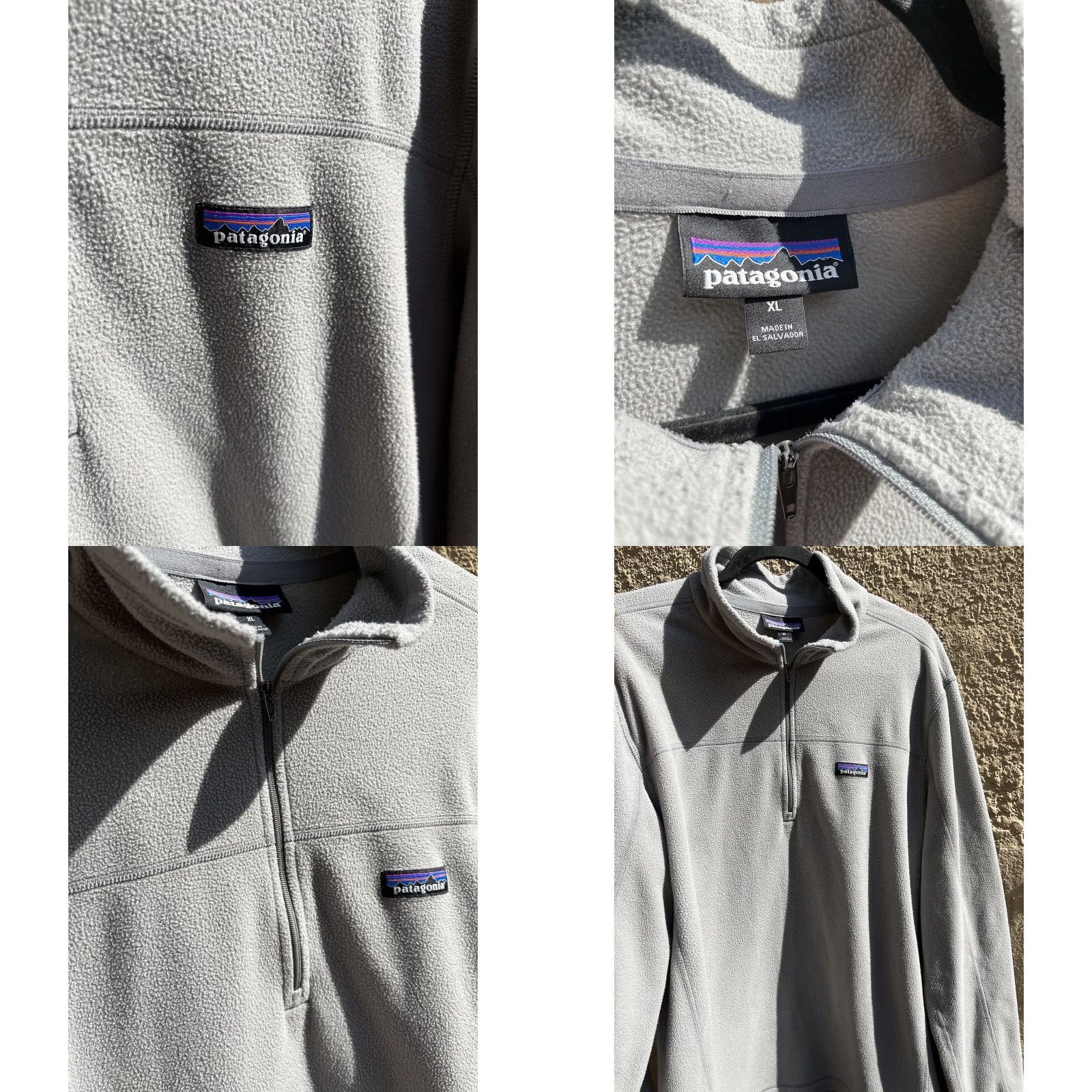 Patagonia Patagonia Pullover Sweatshirt Gray Solid XL Zip Pocket Poly Stretch Outdoor Mens Knit-Short Sleeve? Size US XL / EU 56 / 4 - 8 Thumbnail
